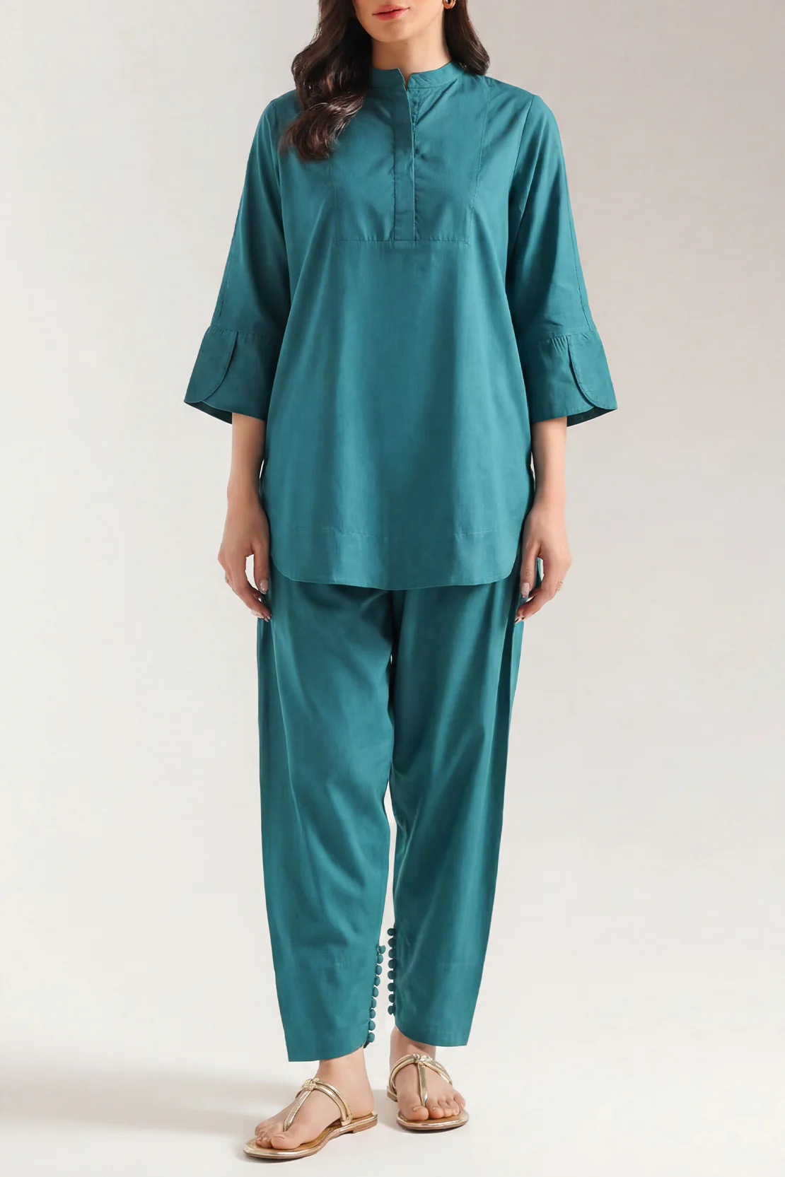 Solid Wash N Wear Stitched Shirt