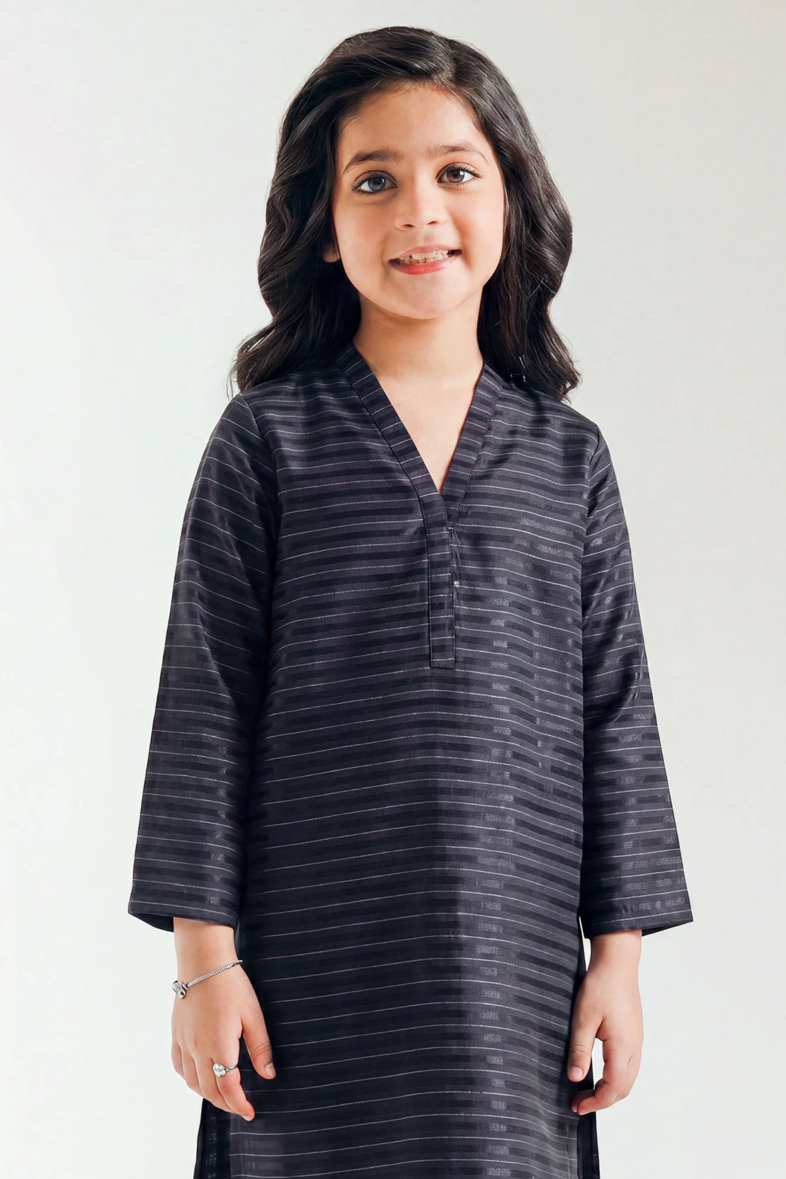 Solid Zari Silk Touch Stitched 2 Piece (Shirt/Trouser) For Kids - Image 2