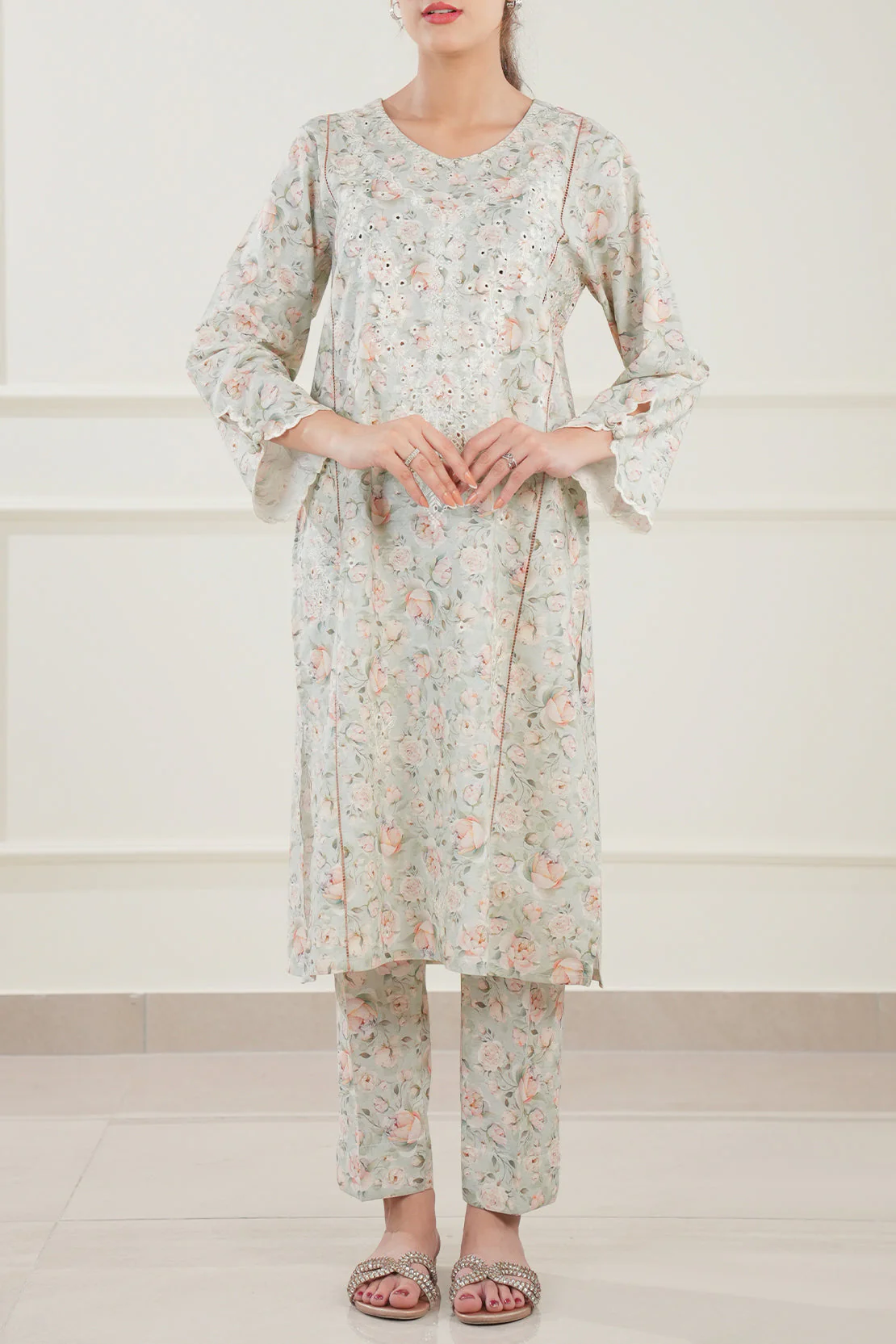 Printed Embroidered Lawn Stitched 2 Piece (Shirt/Trouser)