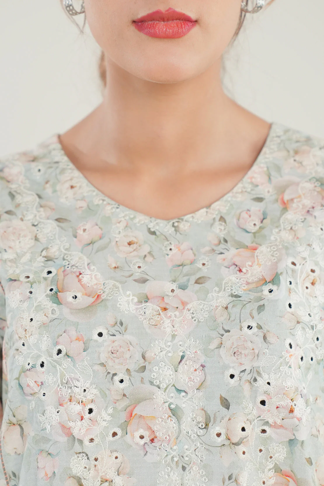 Printed Embroidered Lawn Stitched 2 Piece (Shirt/Trouser) - Image 4