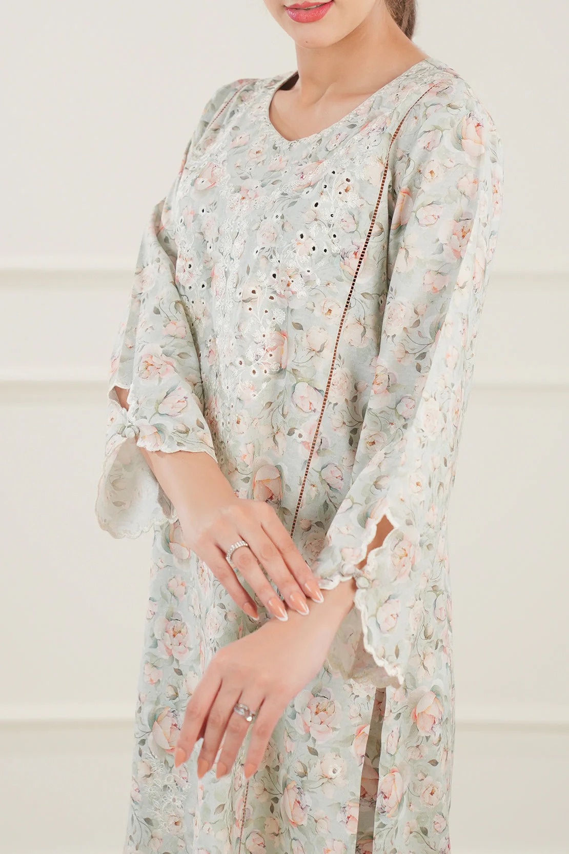 Printed Embroidered Lawn Stitched 2 Piece (Shirt/Trouser) - Image 6