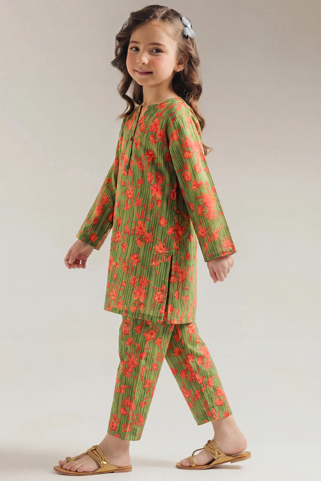 Stitched Cambric Shirt For Kids - Image 2