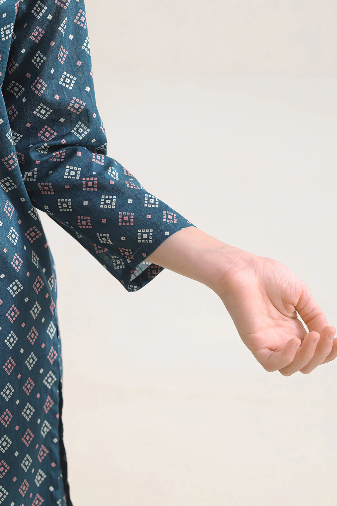 Stitched Printed Cambric Shirt For Kids - Image 5