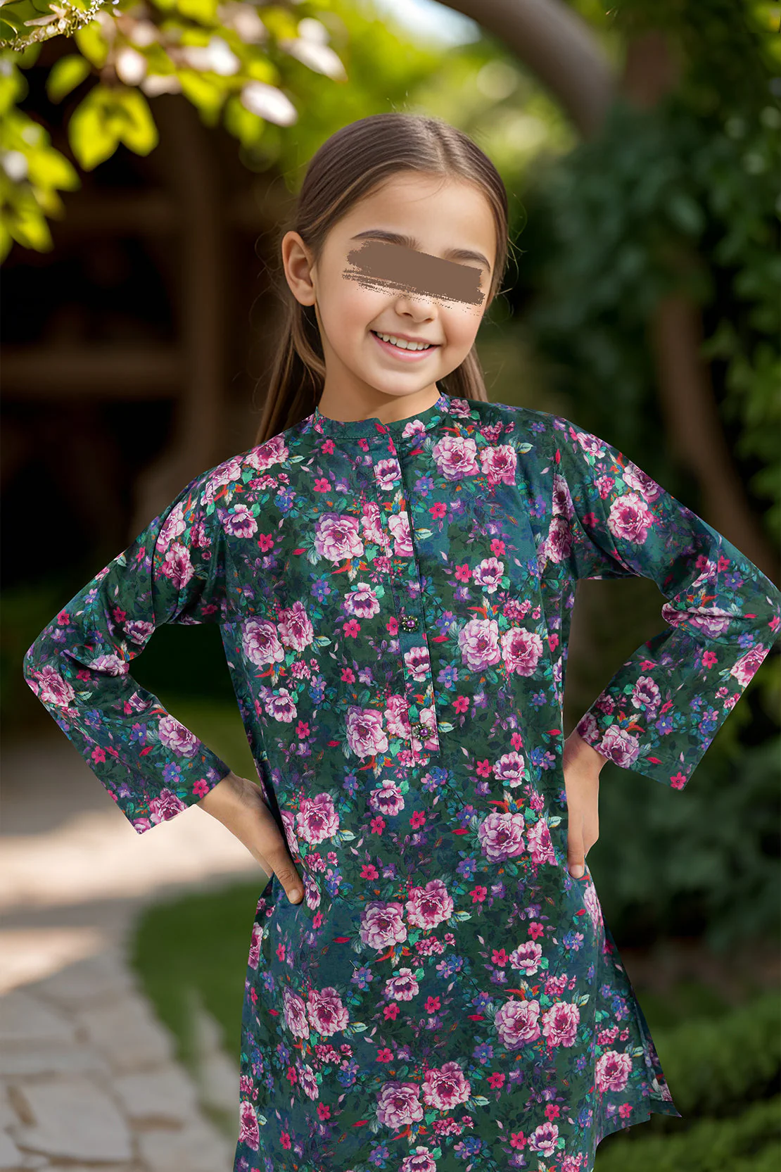 Printed Cambric Stitched Shirt/trouser For Kids - Image 2