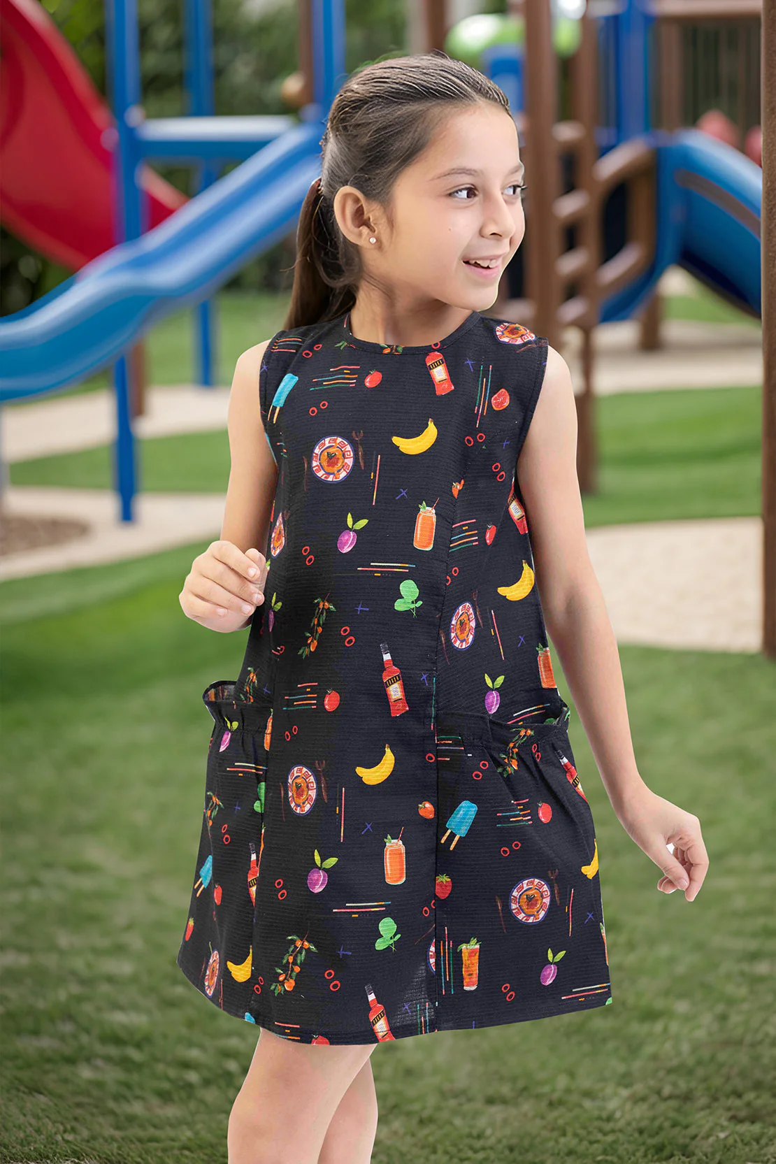 Stitched Cotton Dobby Shirt For Kids - Image 2