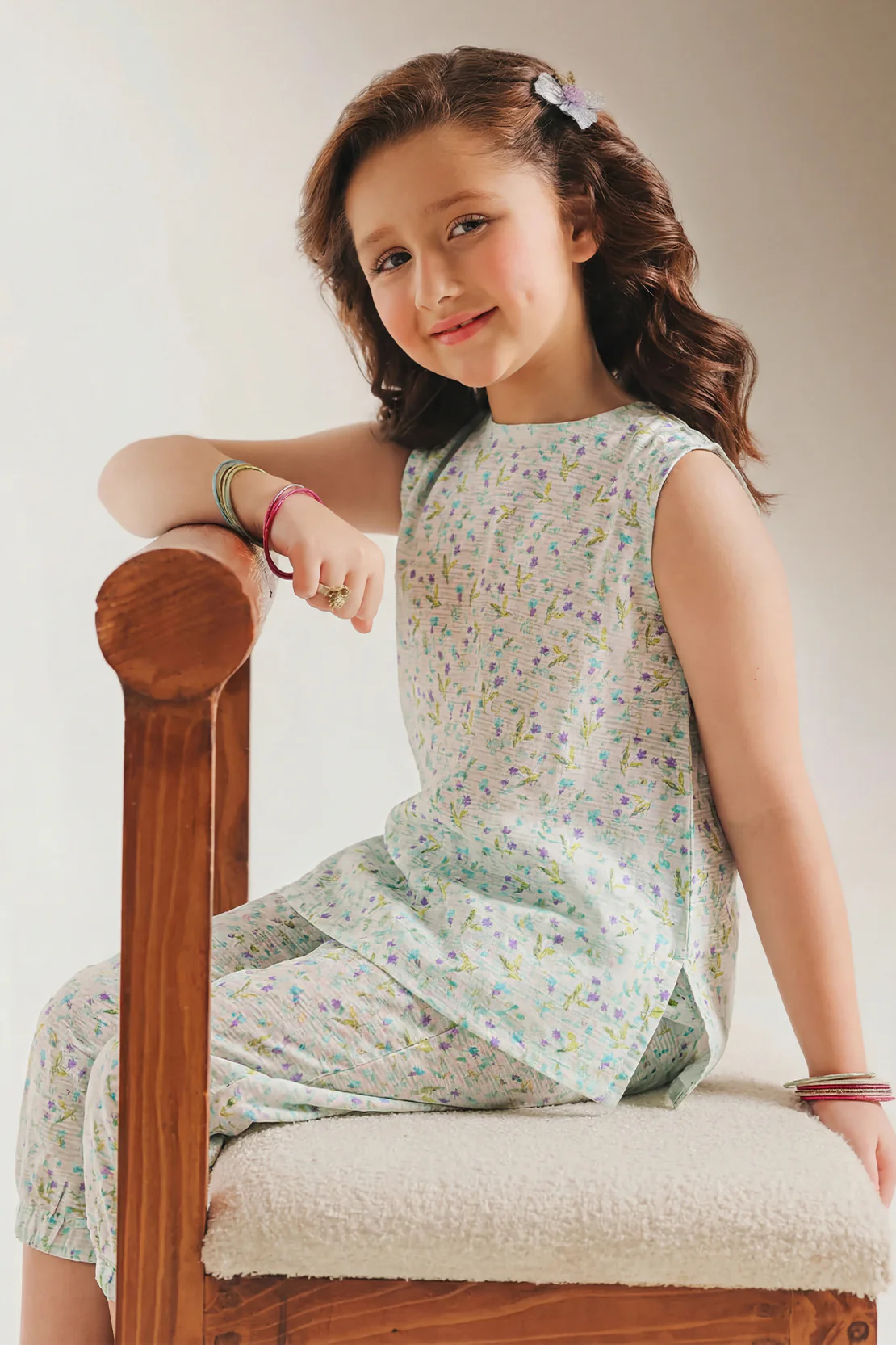Stitched Cotton Dobby Shirt/trouser For Kids