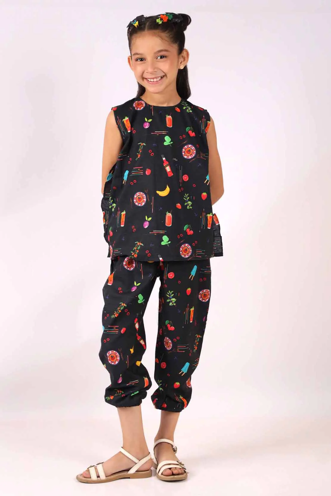 Stitched Cotton Dobby Shirt/trouser For Kids