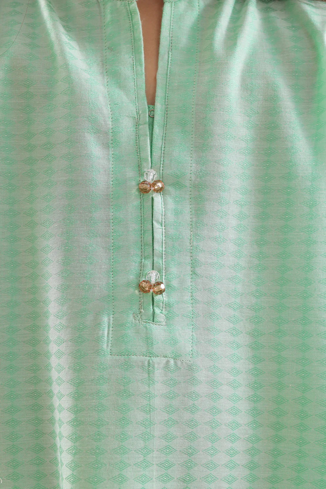 Stitched Cotton Jacquard 2 Piece (Shirt/trouser) For Kids - Image 3