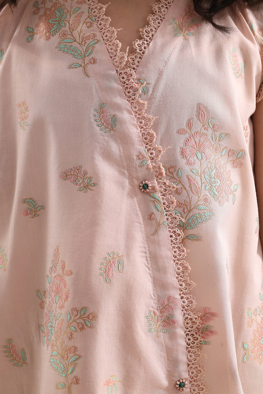 Stitched Cotton Jacquard 2 Piece (Shirt/trouser) For Kids - Image 5