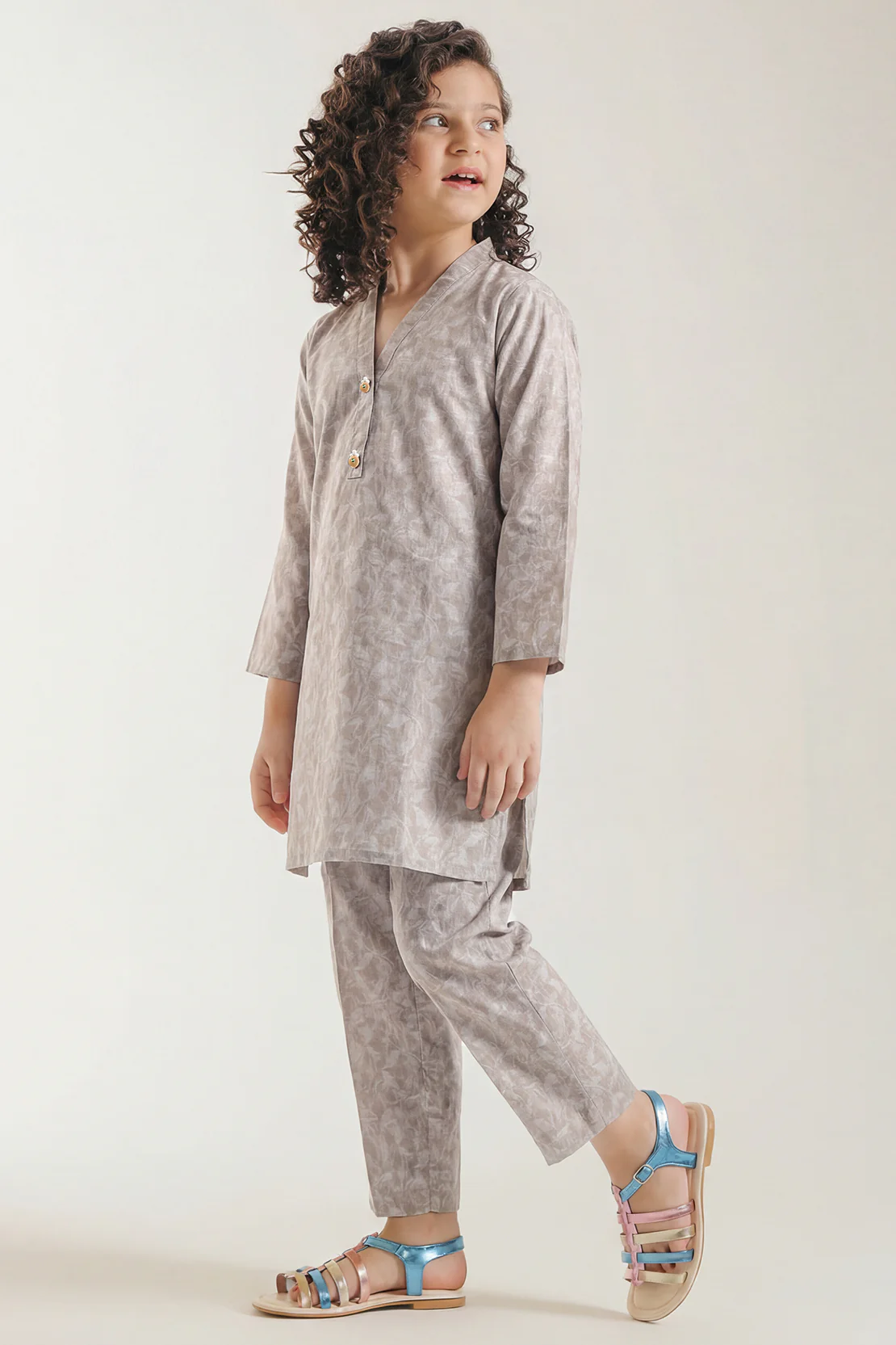 Stitched Cotton Jacquard 2 Piece (Shirt/trouser) For Kids