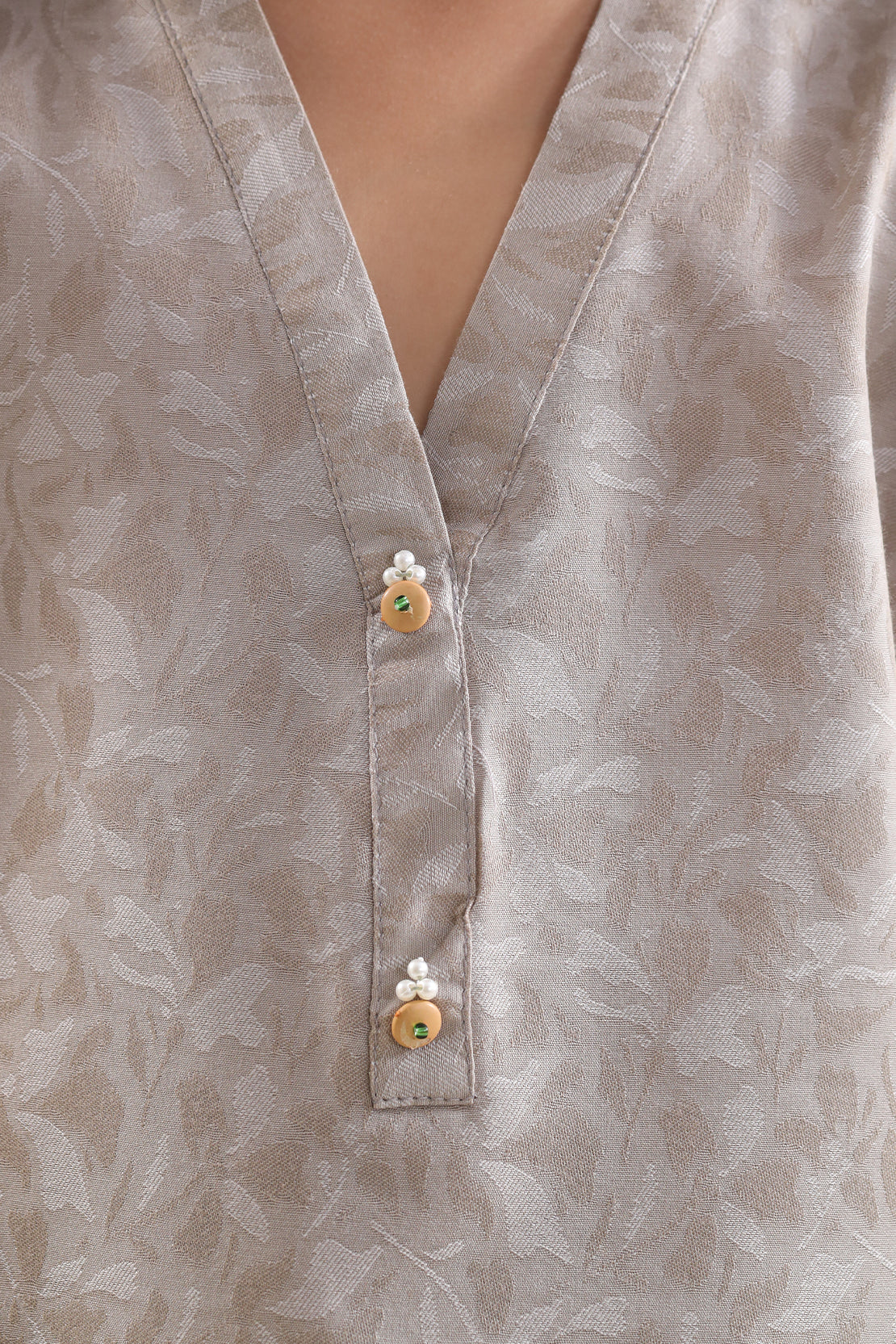 Stitched Cotton Jacquard 2 Piece (Shirt/trouser) For Kids - Image 3