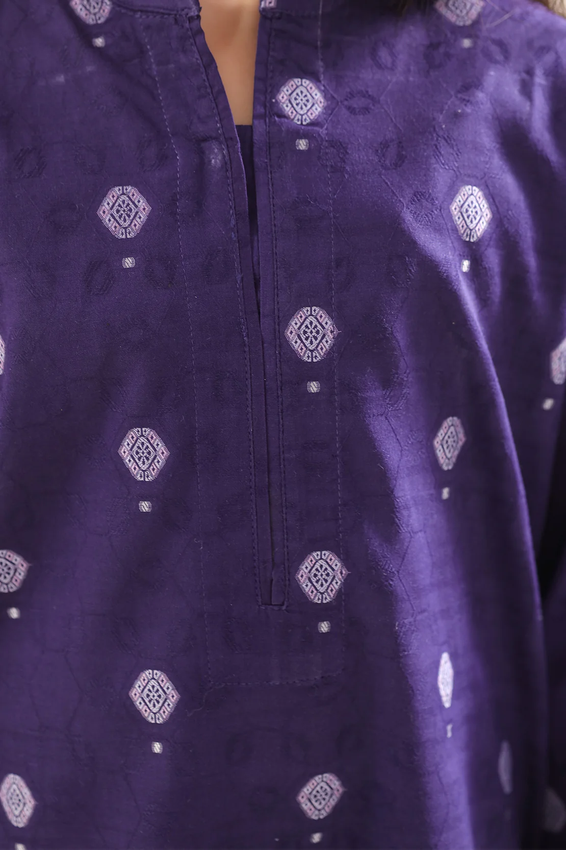 Stitched Cotton Jacquard 2 Piece (Shirt/trouser) For Kids - Image 4