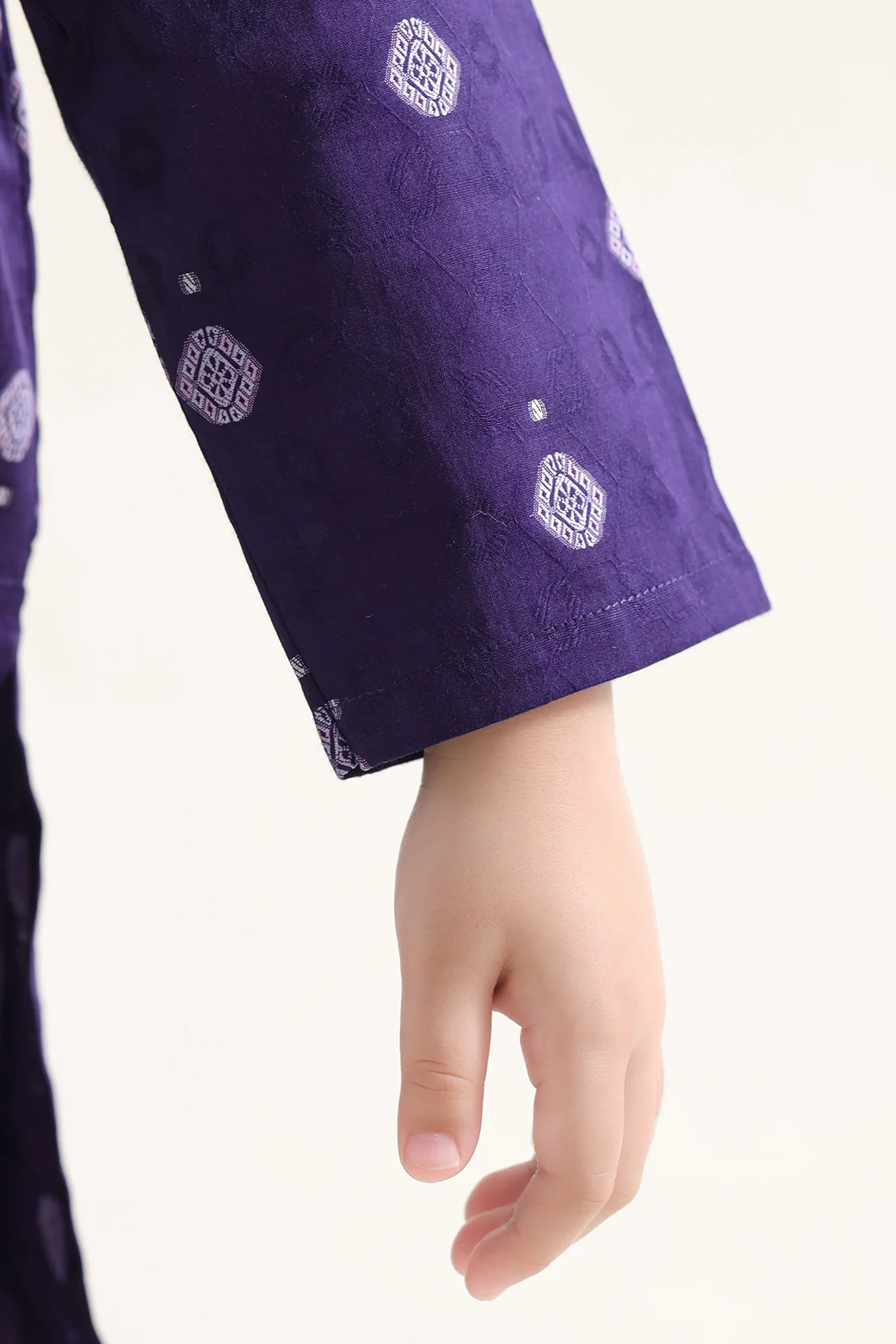 Stitched Cotton Jacquard 2 Piece (Shirt/trouser) For Kids - Image 5