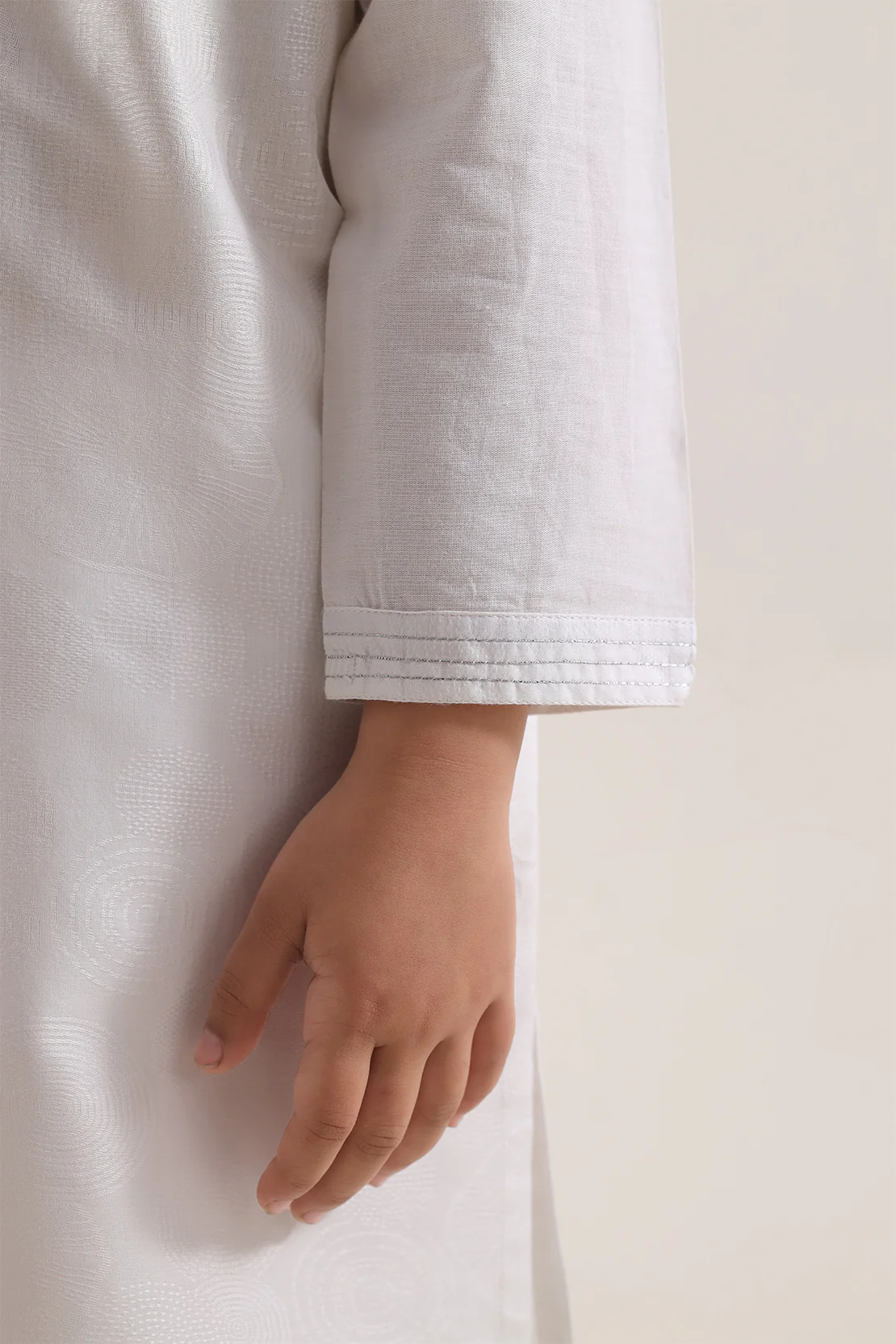 Stitched Cotton Jacquard 2 Piece (Shirt/trouser) For Kids - Image 5