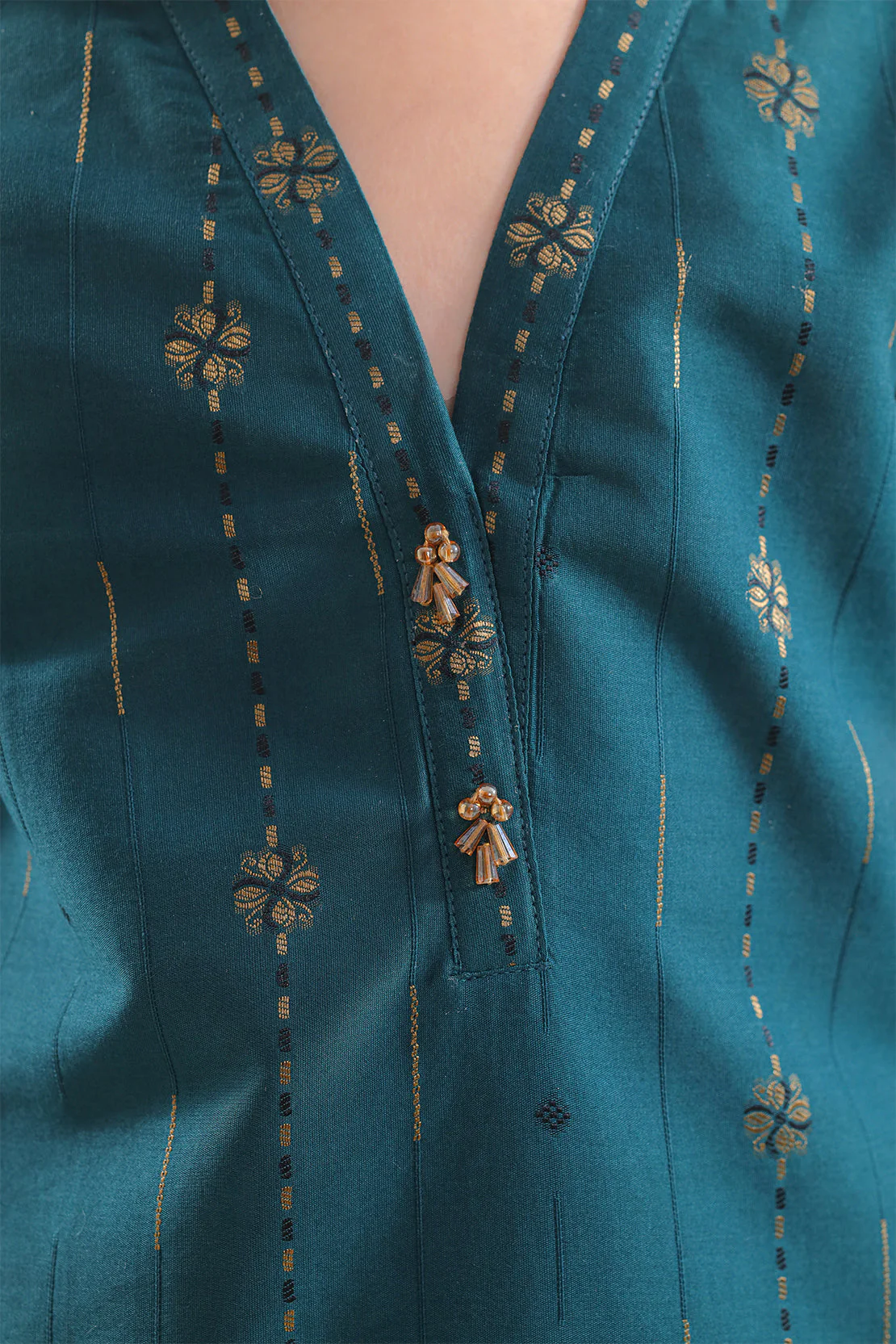 Stitched Cotton Jacquard 2 Piece (Shirt/trouser) For Kids - Image 3