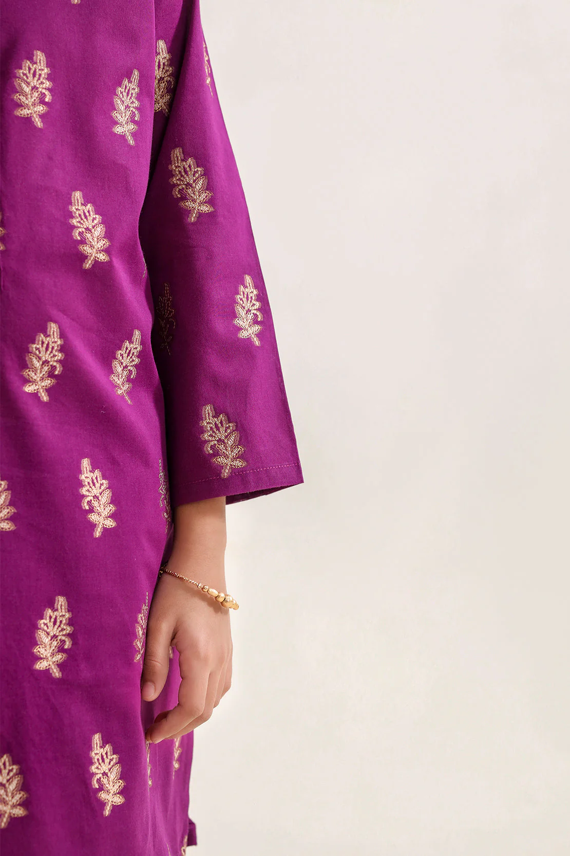Stitched Cotton Jacquard 2 Piece (Shirt/trouser) For Kids - Image 4