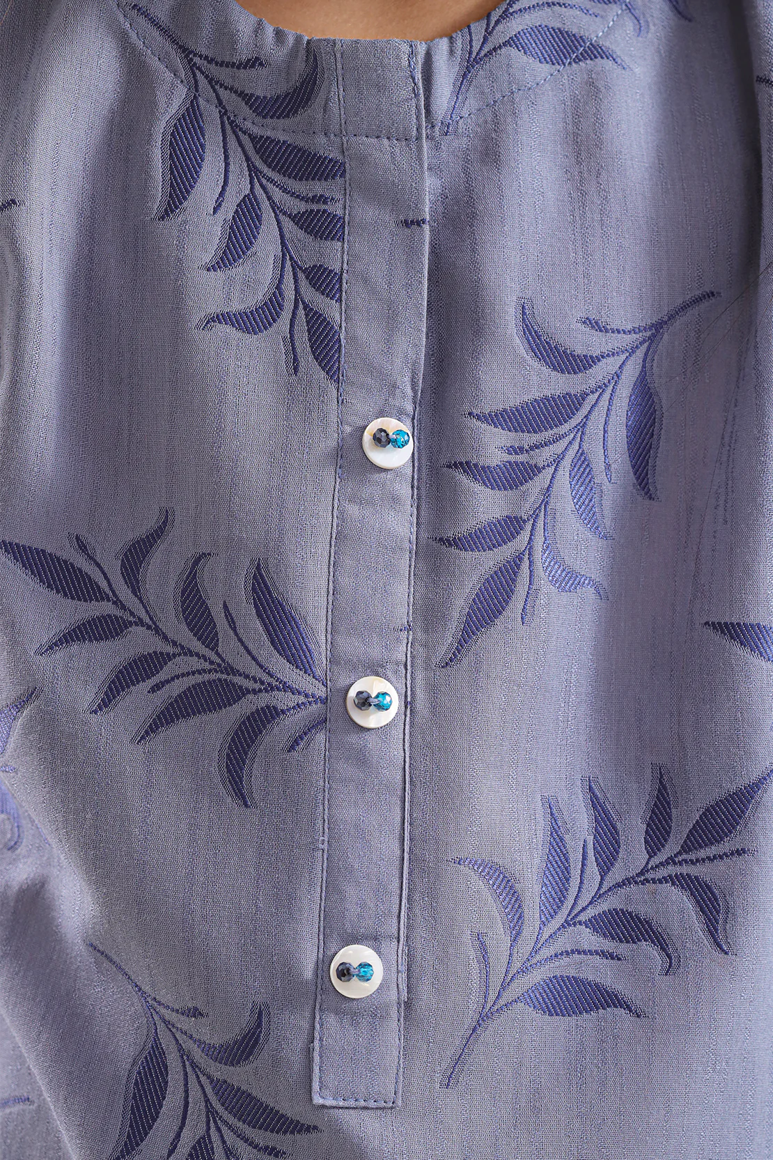 Stitched Cotton Jacquard 2 Piece (Shirt/trouser) For Kids - Image 3