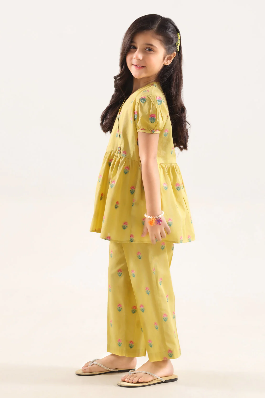 Stitched Cotton Jacquard 2 Piece (Shirt/trouser) For Kids - Image 3