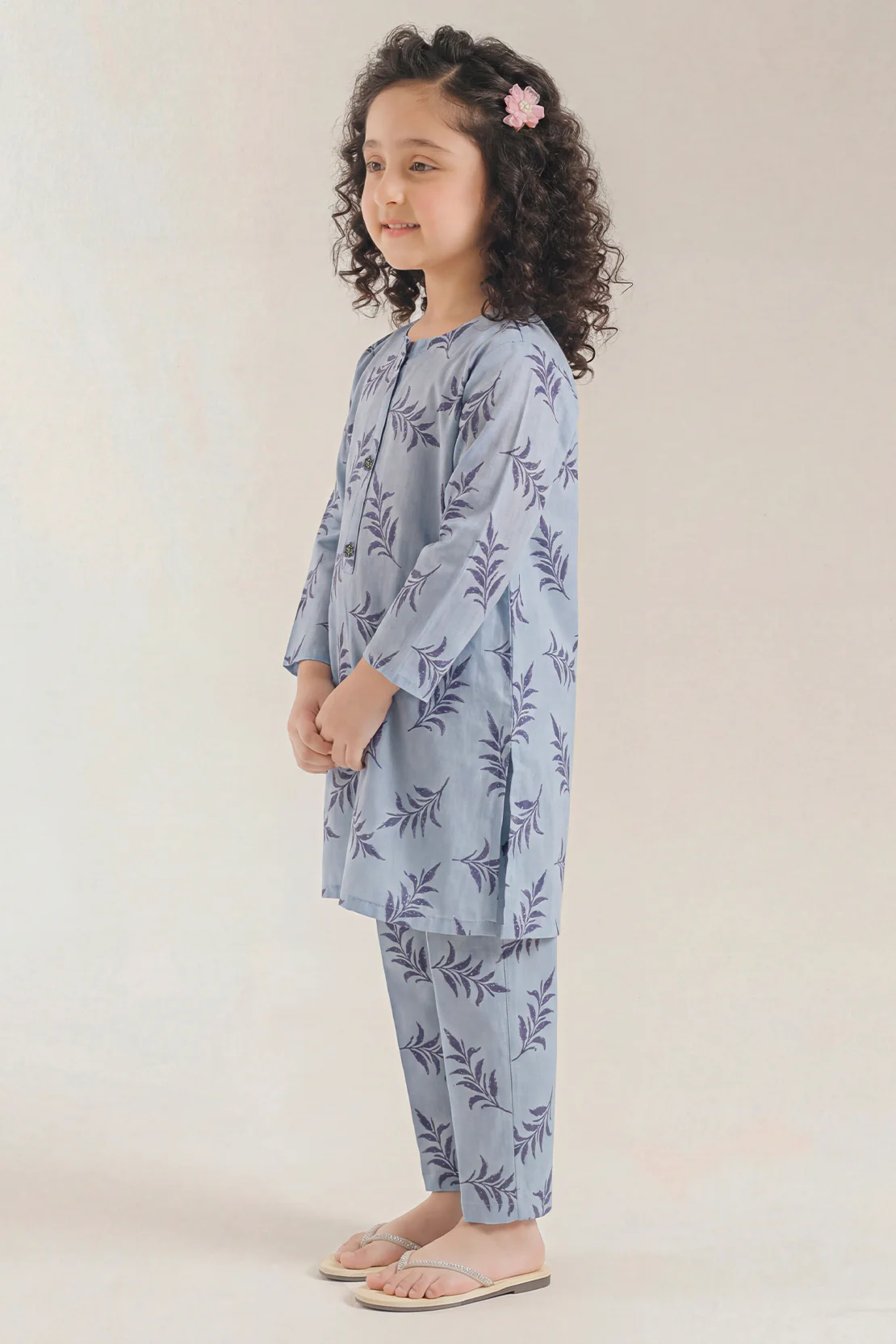 Stitched Cotton Jacquard 2 Piece (Shirt/trouser) For Kids - Image 3