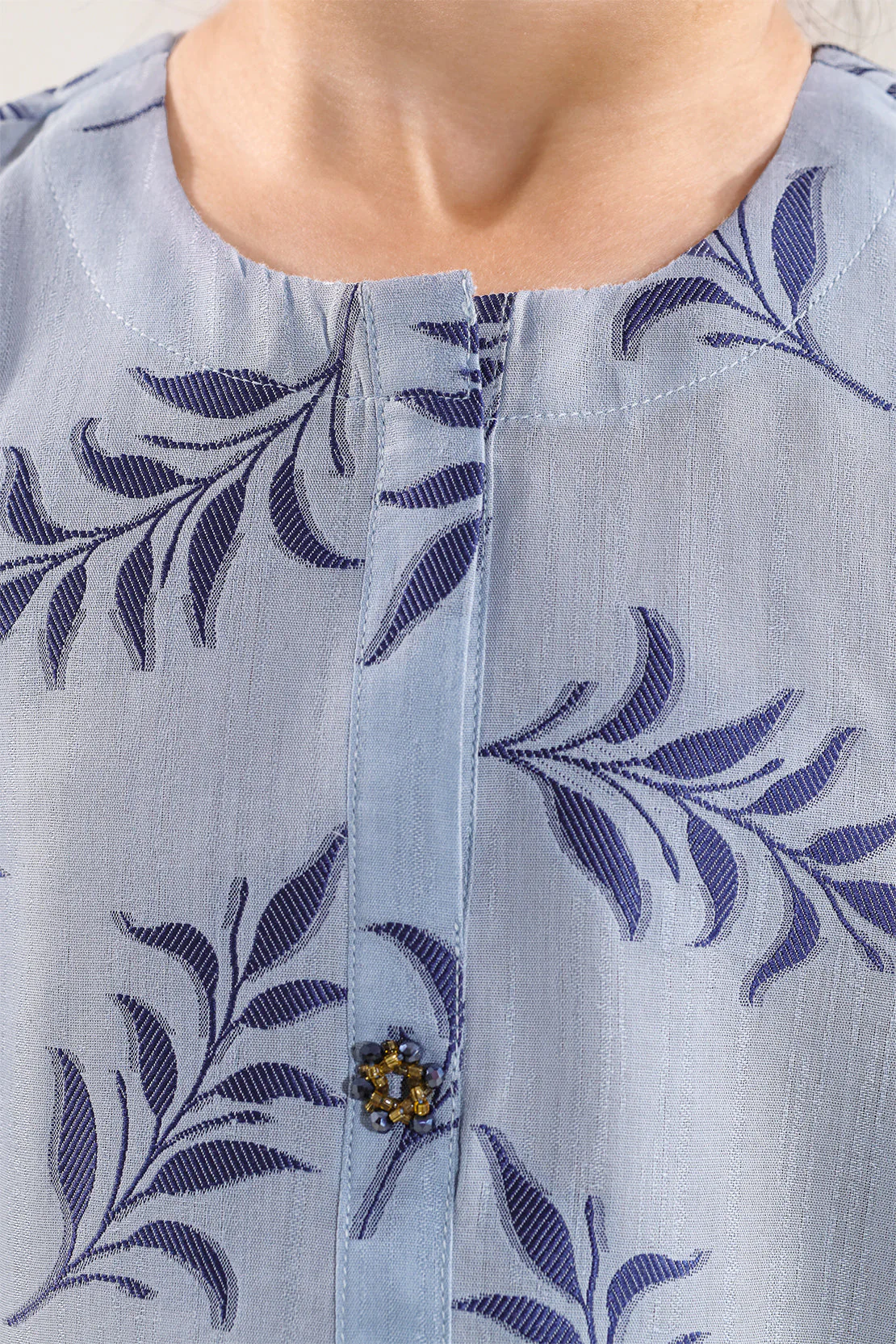 Stitched Cotton Jacquard 2 Piece (Shirt/trouser) For Kids - Image 5