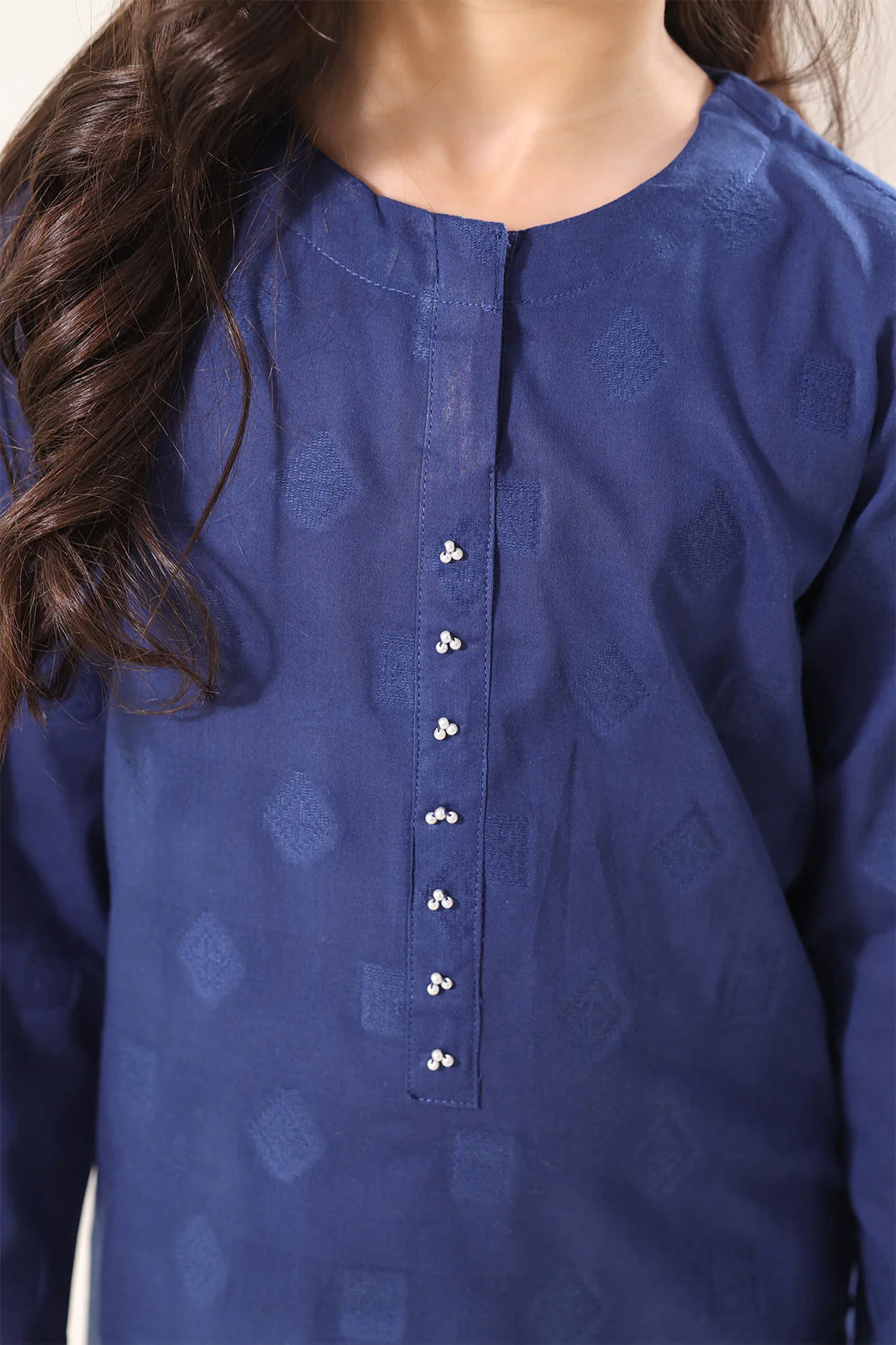 Stitched Cotton Jacquard 2 Piece (Shirt/trouser) For Kids - Image 2