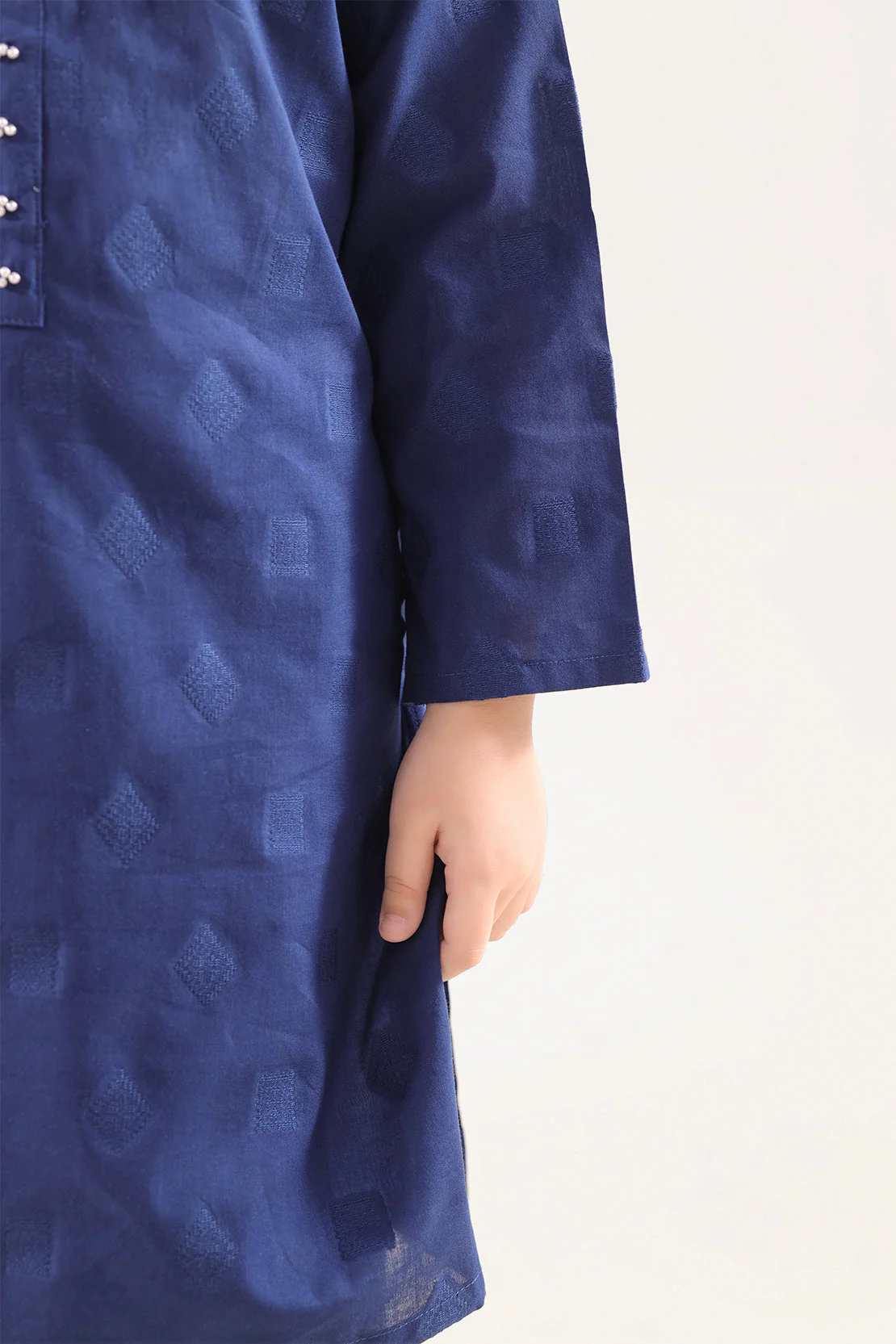 Stitched Cotton Jacquard 2 Piece (Shirt/trouser) For Kids - Image 4