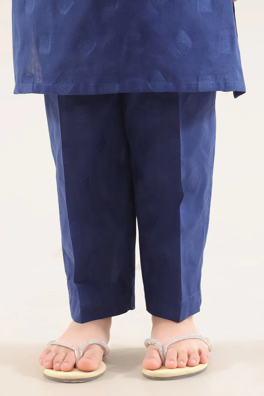 Stitched Cotton Jacquard 2 Piece (Shirt/trouser) For Kids - Image 5