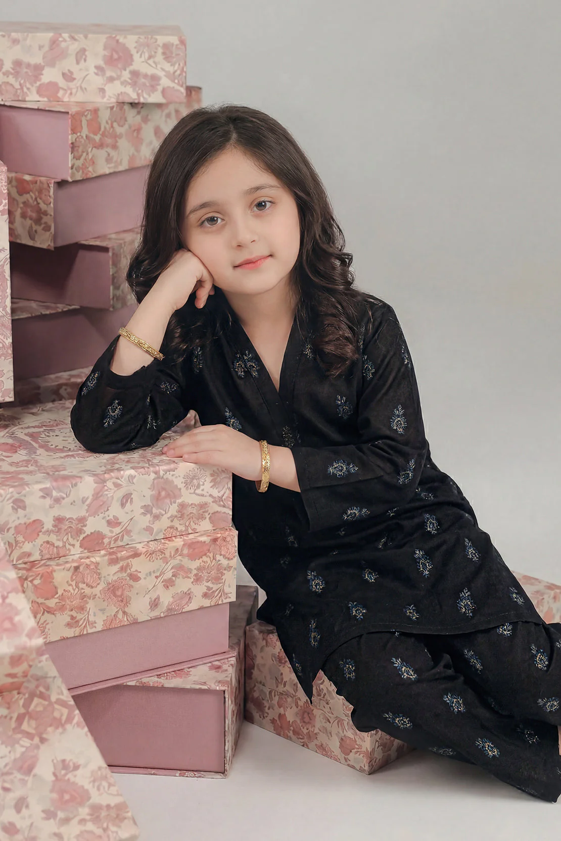 Stitched Cotton Jacquard 2 Piece (Shirt/trouser) For Kids - Image 2