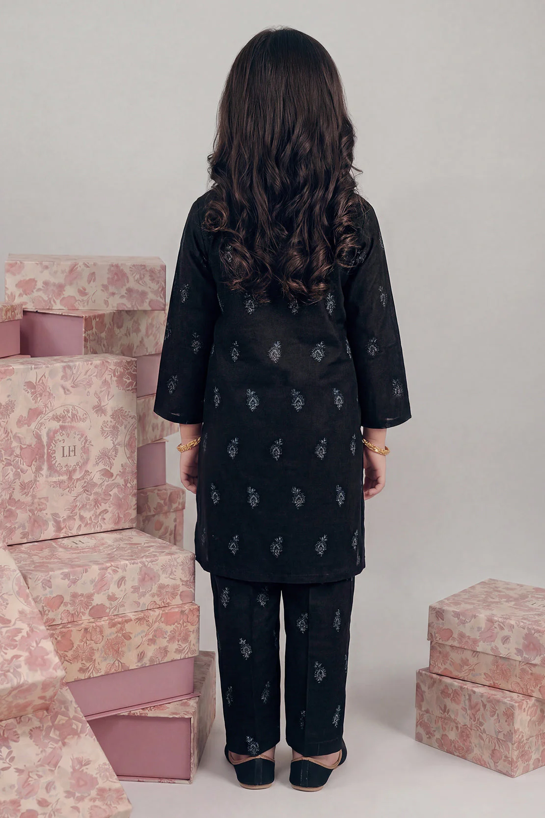 Stitched Cotton Jacquard 2 Piece (Shirt/trouser) For Kids - Image 3