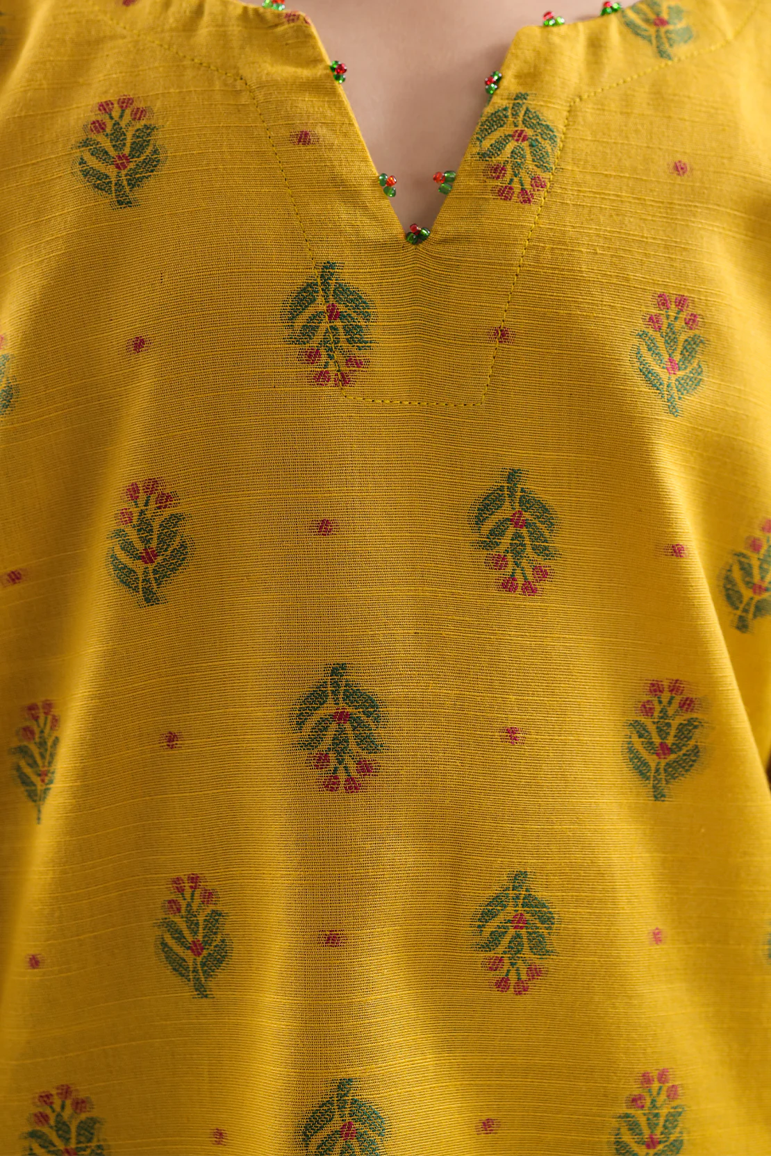 Stitched Cotton Jacquard 2 Piece (Shirt/trouser) For Kids - Image 3