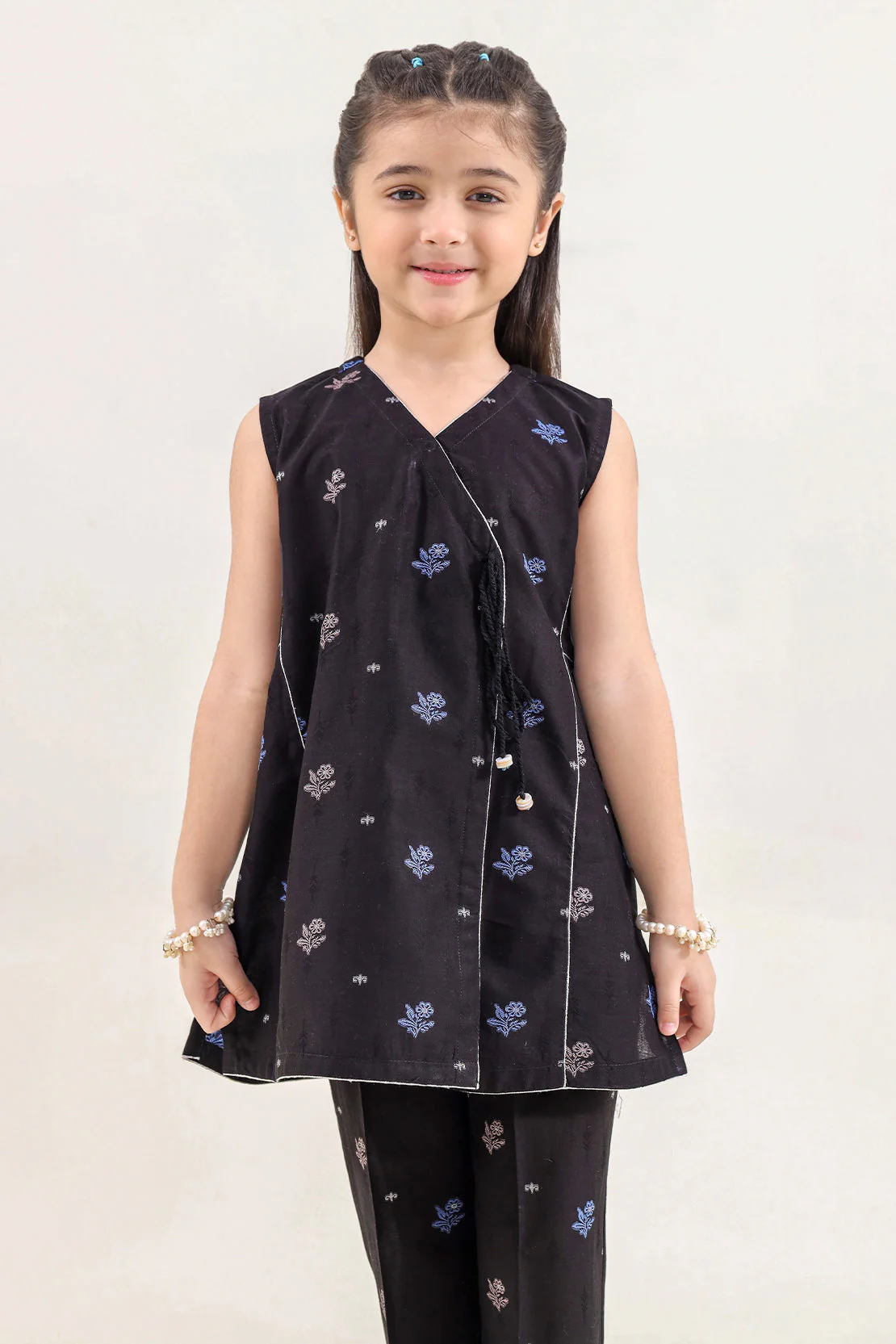 Stitched Cotton Jacquard 2 Piece (Shirt/trouser) For Kids - Image 2