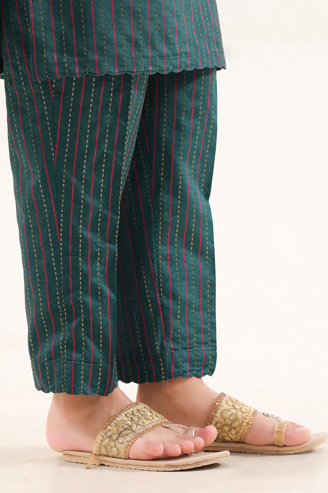 Stitched Cotton Jacquard 2 Piece (Shirt/trouser) For Kids - Image 6