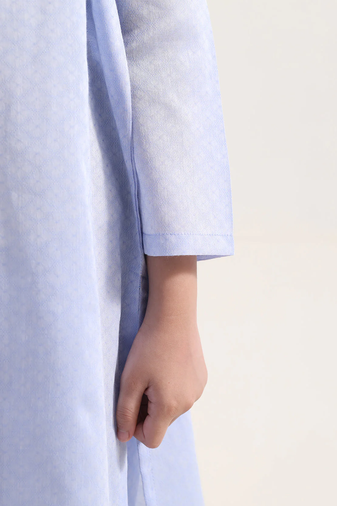 Stitched Cotton Jacquard 2 Piece (Shirt/trouser) For Kids - Image 5