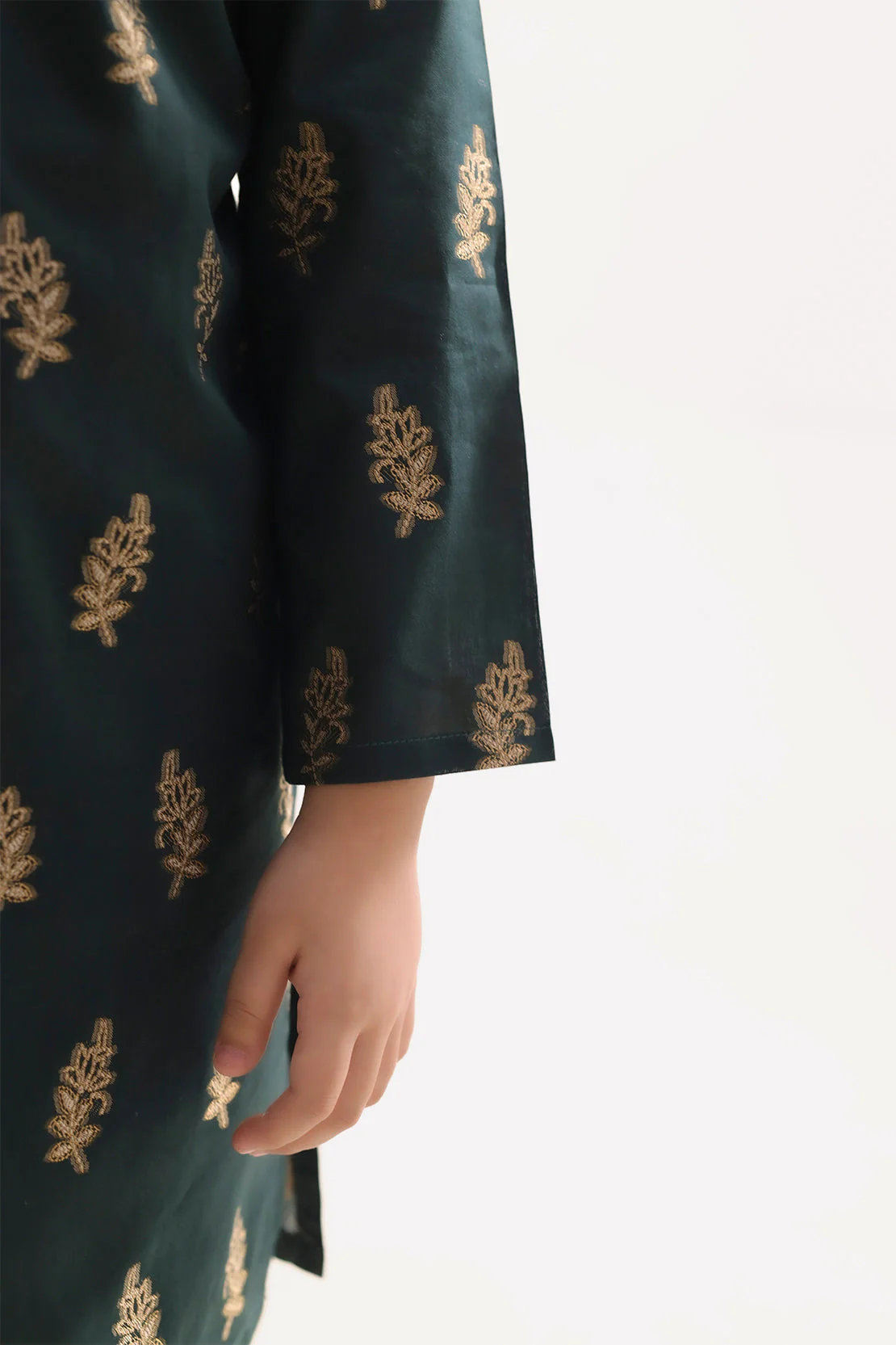 Stitched Cotton Jacquard 2 Piece (Shirt/trouser) For Kids - Image 4