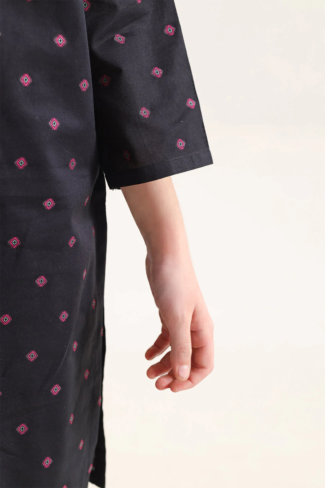 Stitched Cotton Jacquard 2 Piece (Shirt/trouser) For Kids - Image 4