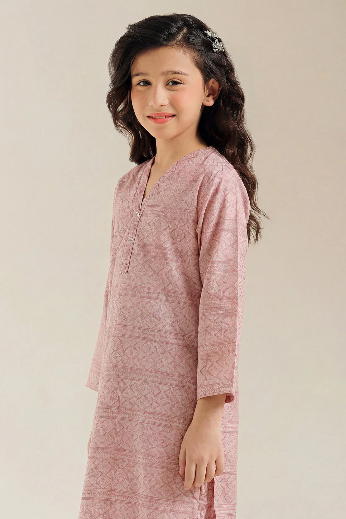 Stitched Cotton Jacquard 2 Piece (Shirt/trouser) For Kids - Image 2
