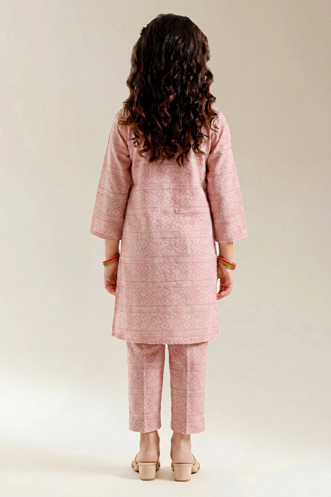 Stitched Cotton Jacquard 2 Piece (Shirt/trouser) For Kids - Image 4