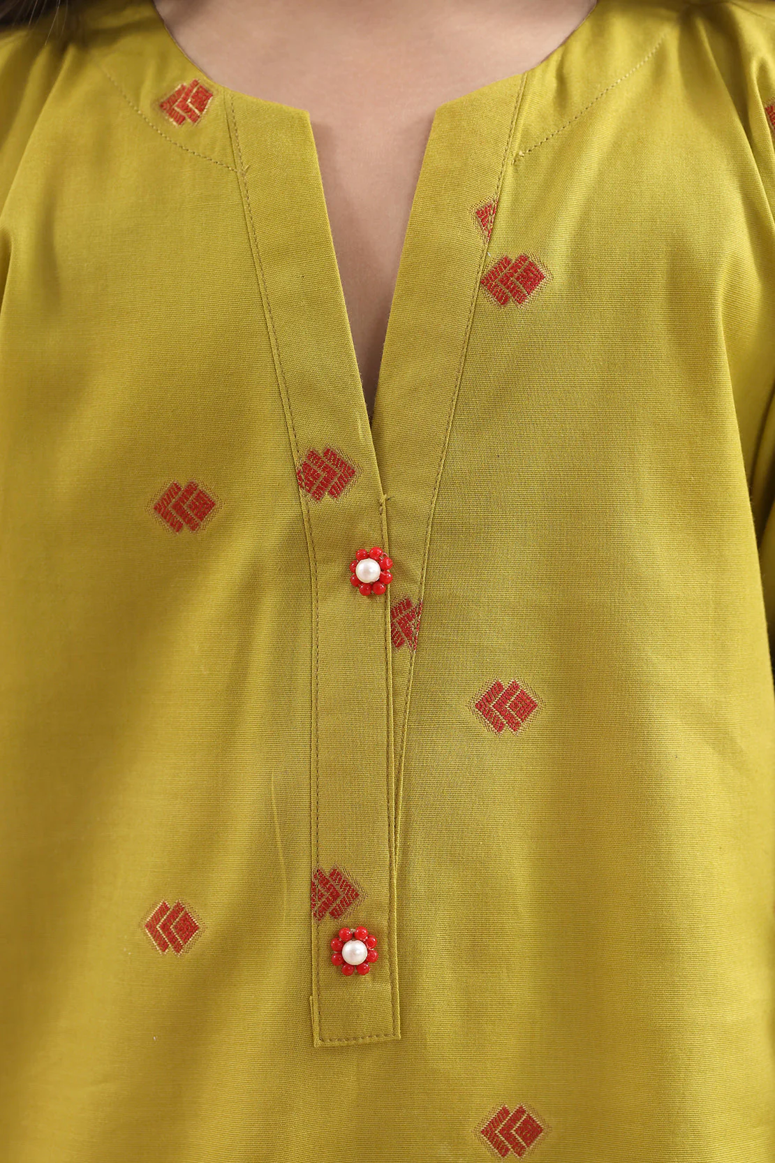 Stitched Cotton Jacquard 2 Piece (Shirt/trouser) For Kids - Image 4