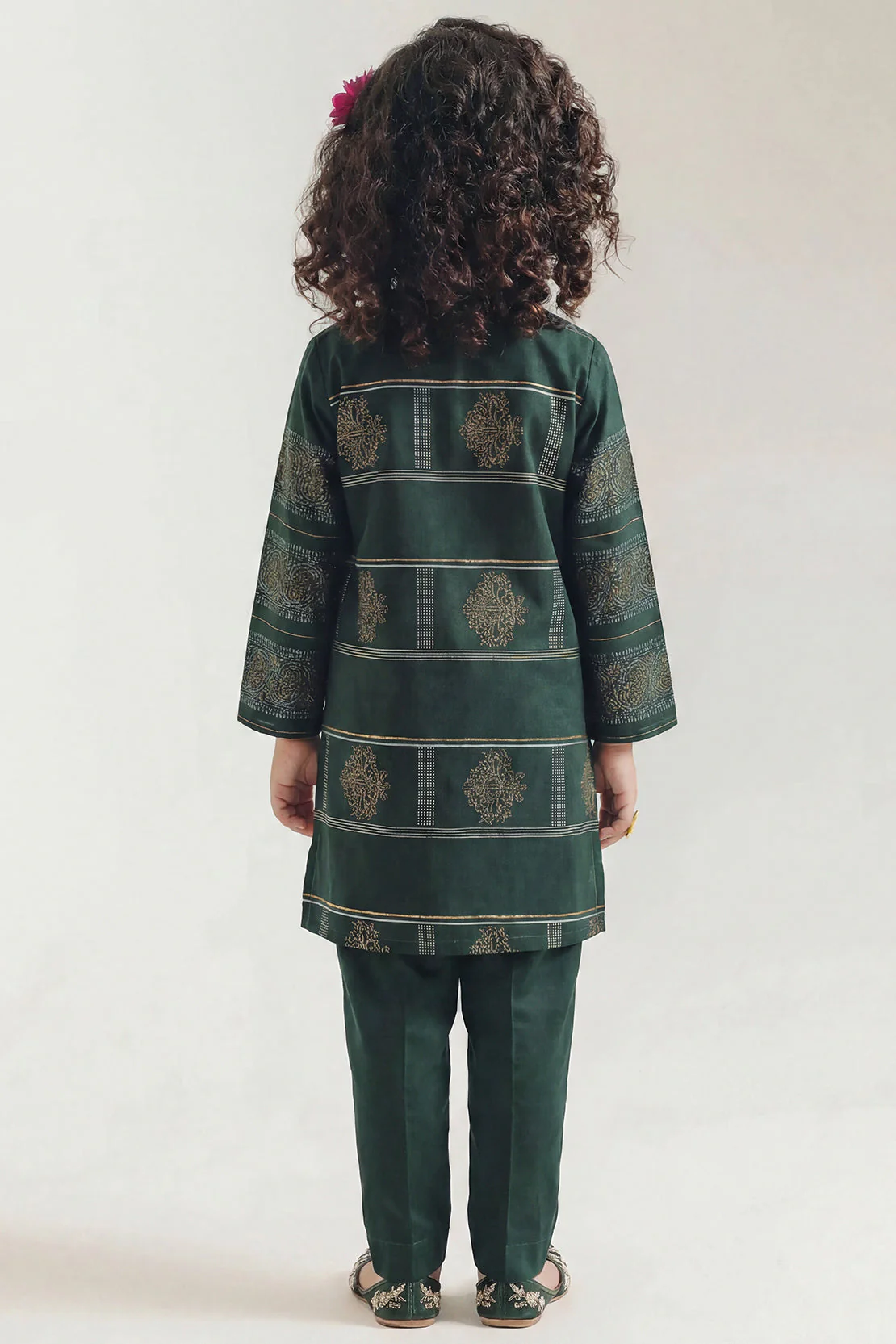 Stitched Cotton Jacquard 2 Piece (Shirt/trouser) For Kids - Image 4