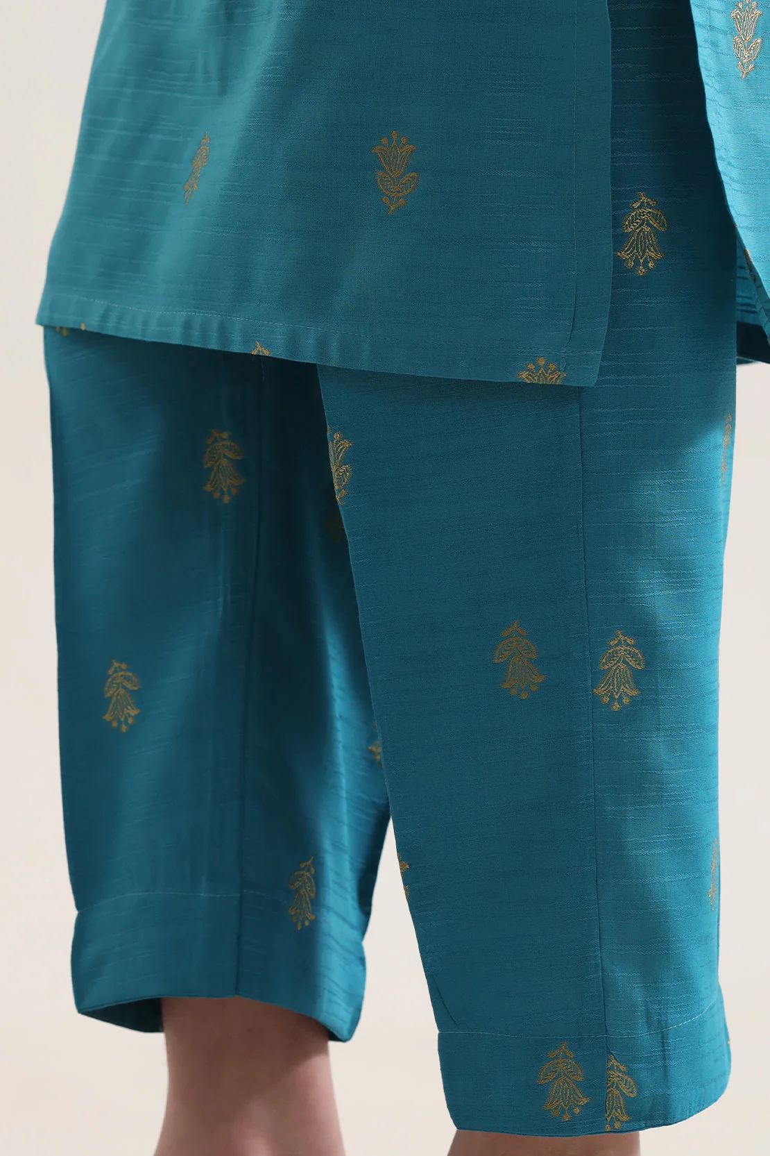 Stitched Cotton Jacquard 2 Piece (Shirt/trouser) For Kids - Image 6