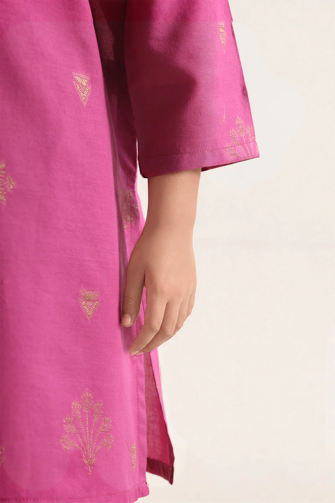 Stitched Cotton Jacquard 2 Piece (Shirt/trouser) For Kids - Image 6