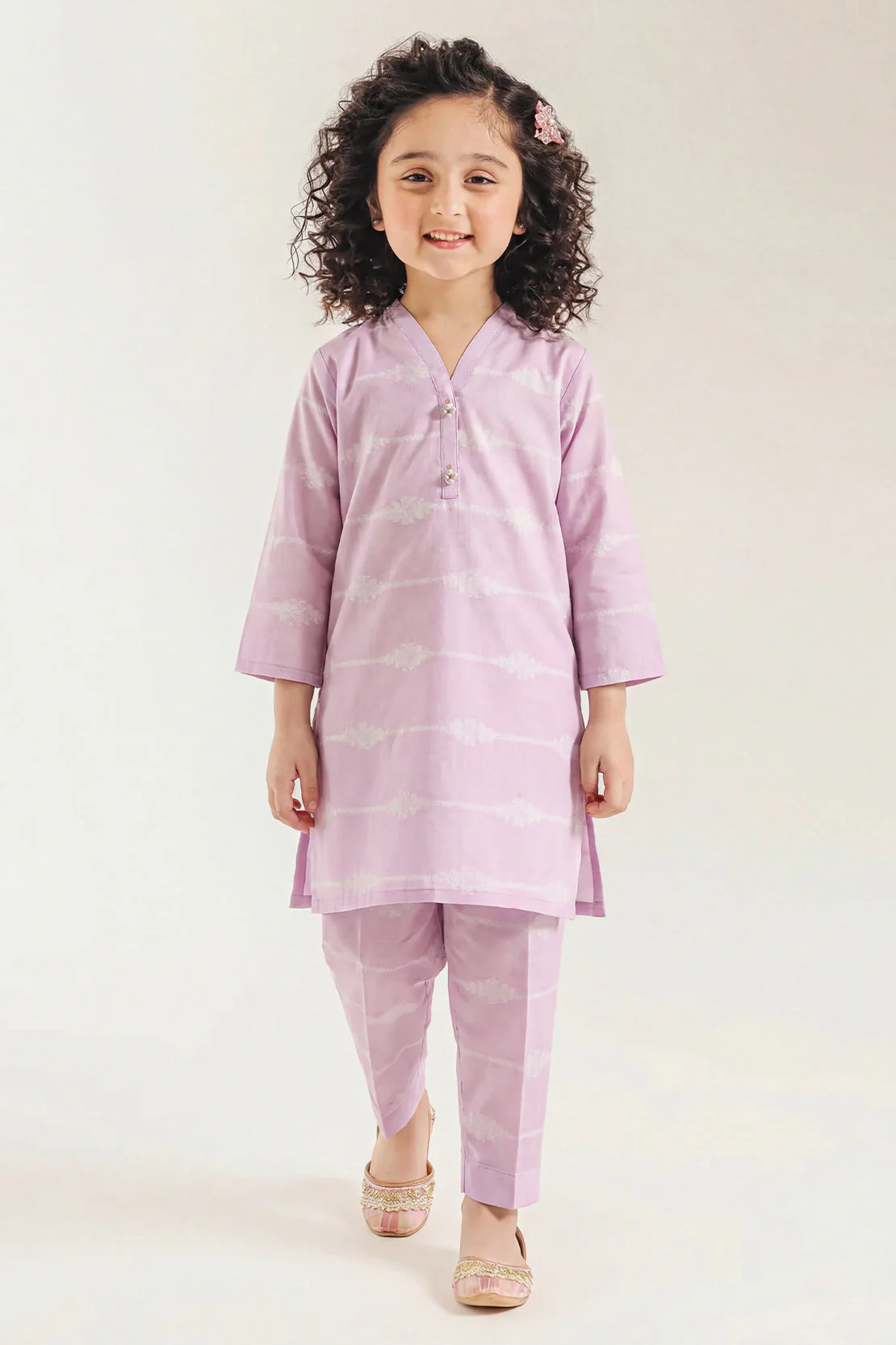 Stitched Cotton Jacquard 2 Piece (Shirt/trouser) For Kids - Image 2
