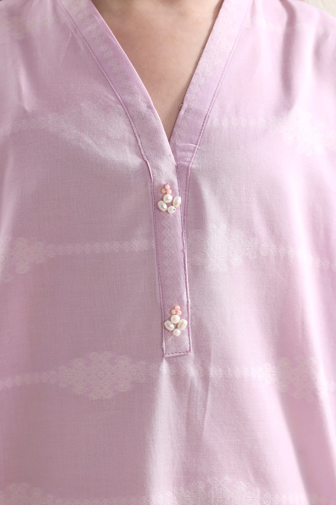 Stitched Cotton Jacquard 2 Piece (Shirt/trouser) For Kids - Image 3