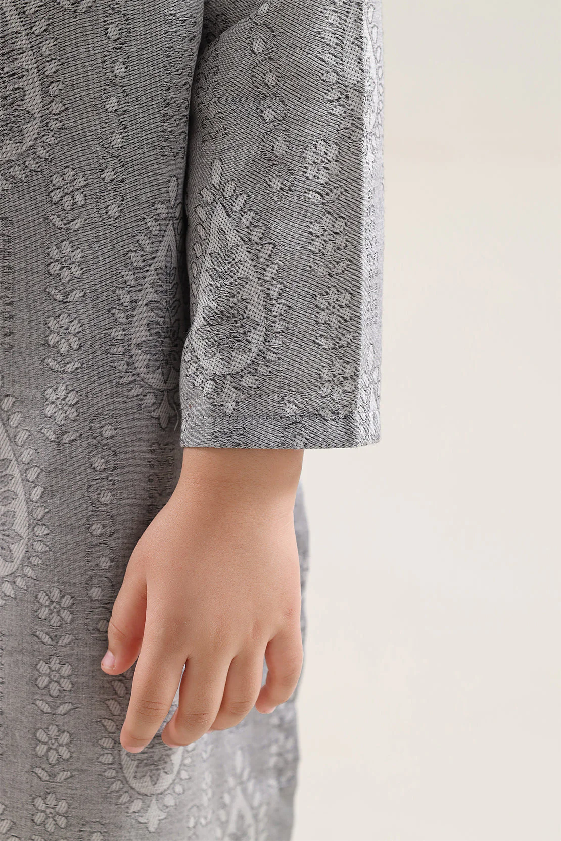 Stitched Cotton Jacquard 2 Piece (Shirt/trouser) For Kids - Image 4