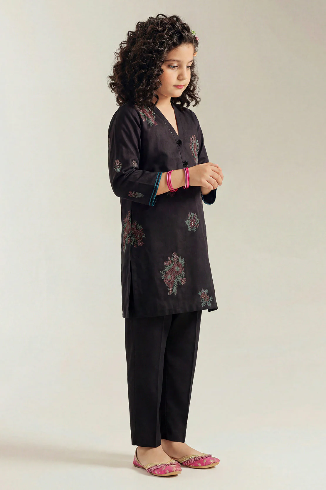 Stitched Cotton Jacquard 2 Piece (Shirt/trouser) For Kids - Image 3