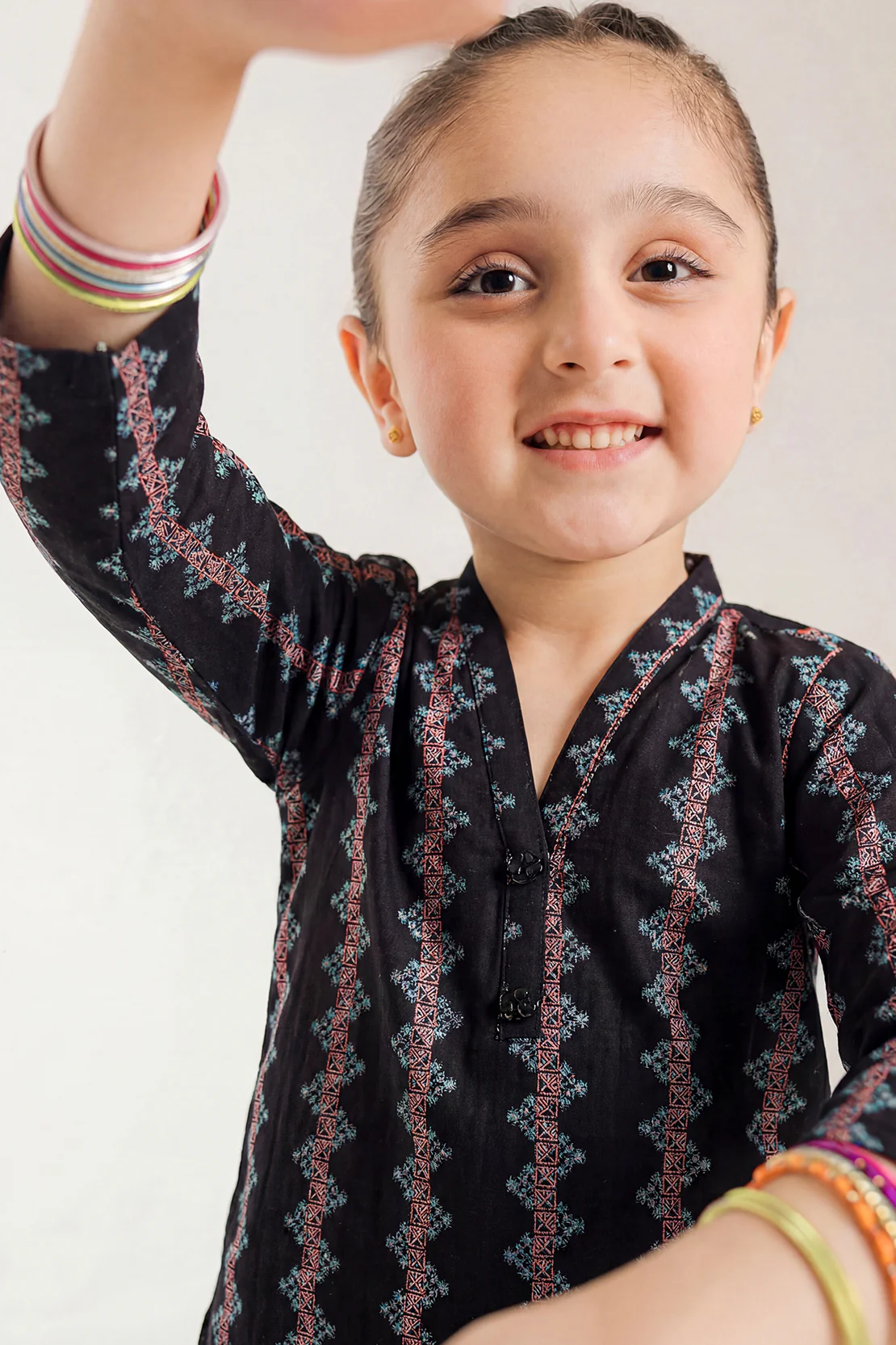Stitched Cotton Jacquard 2 Piece (Shirt/trouser) For Kids - Image 2
