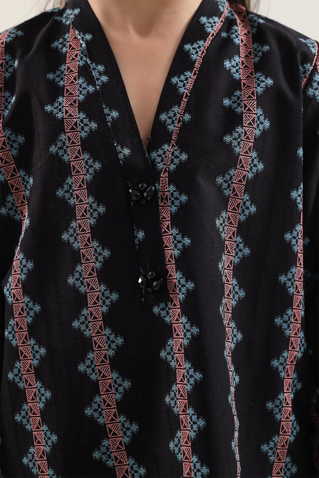 Stitched Cotton Jacquard 2 Piece (Shirt/trouser) For Kids - Image 3