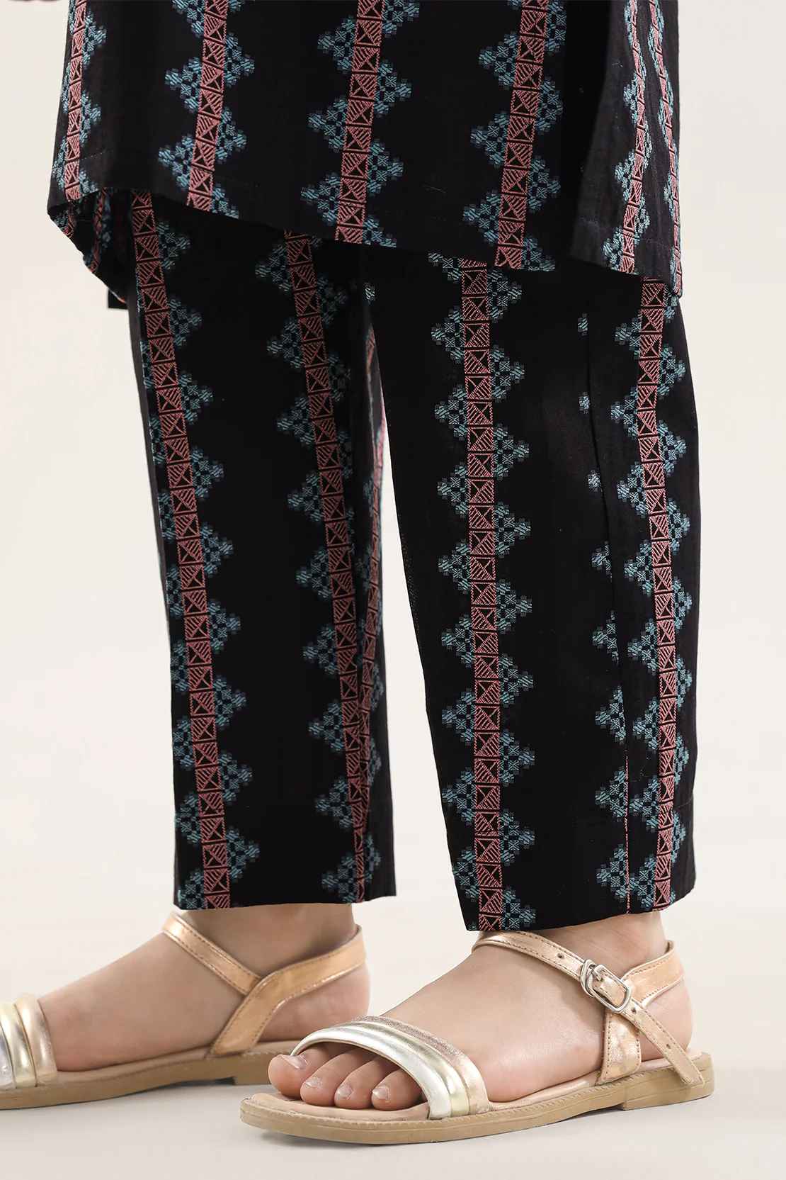 Stitched Cotton Jacquard 2 Piece (Shirt/trouser) For Kids - Image 5