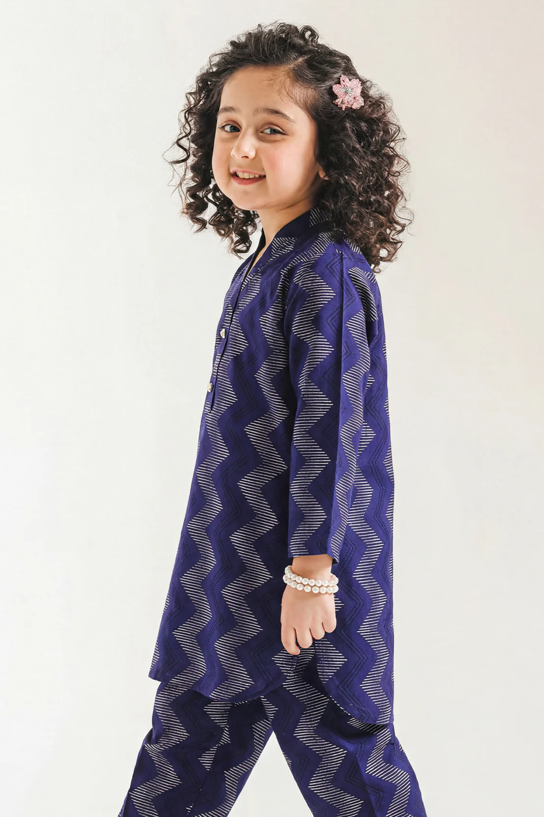 Stitched Cotton Jacquard 2 Piece (Shirt/trouser) For Kids - Image 3
