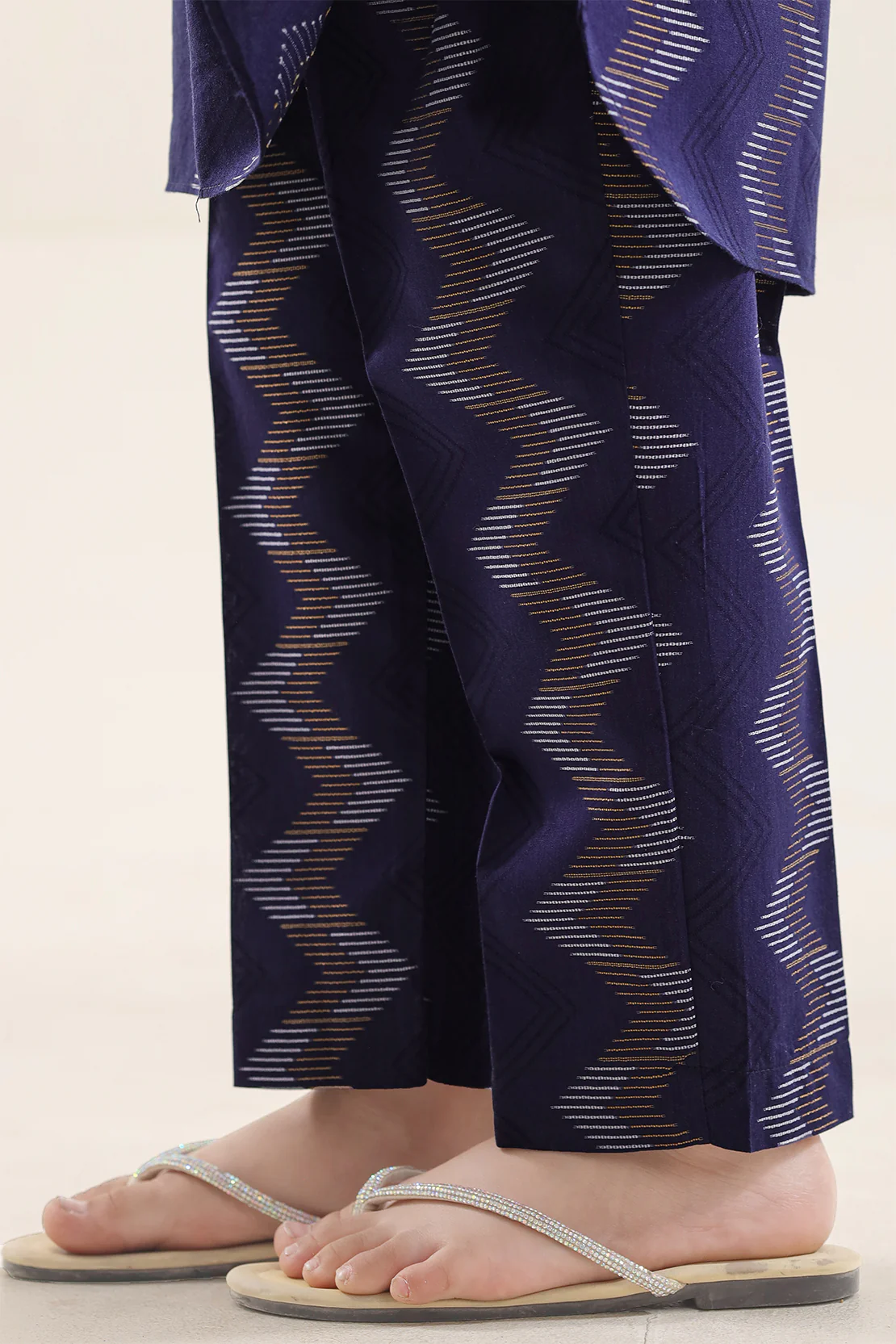 Stitched Cotton Jacquard 2 Piece (Shirt/trouser) For Kids - Image 6